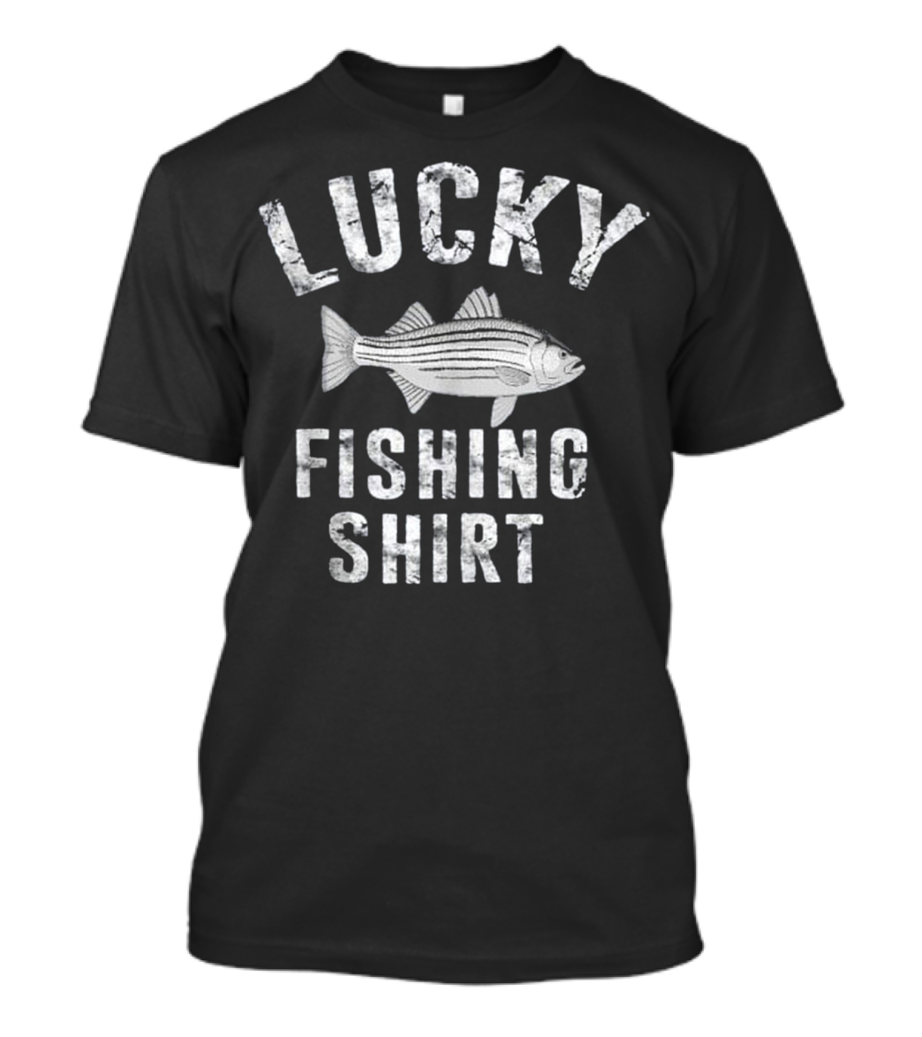 Lucky Fishing Shirt Striped Bass Striper T-Shirt