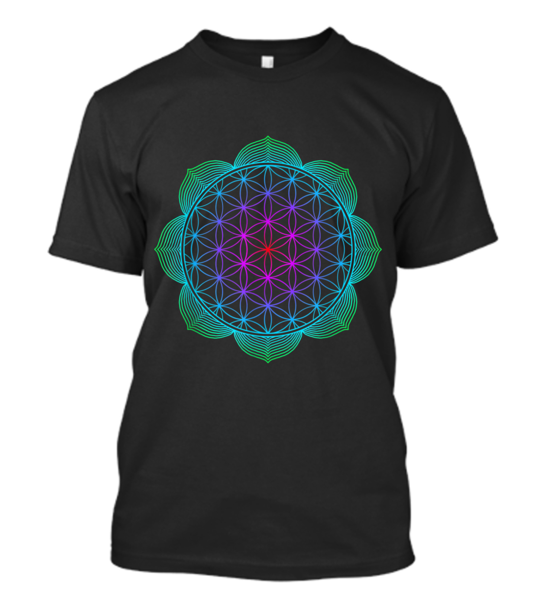 Sacred Geometry Flower Of Life Mandala T-Shirt