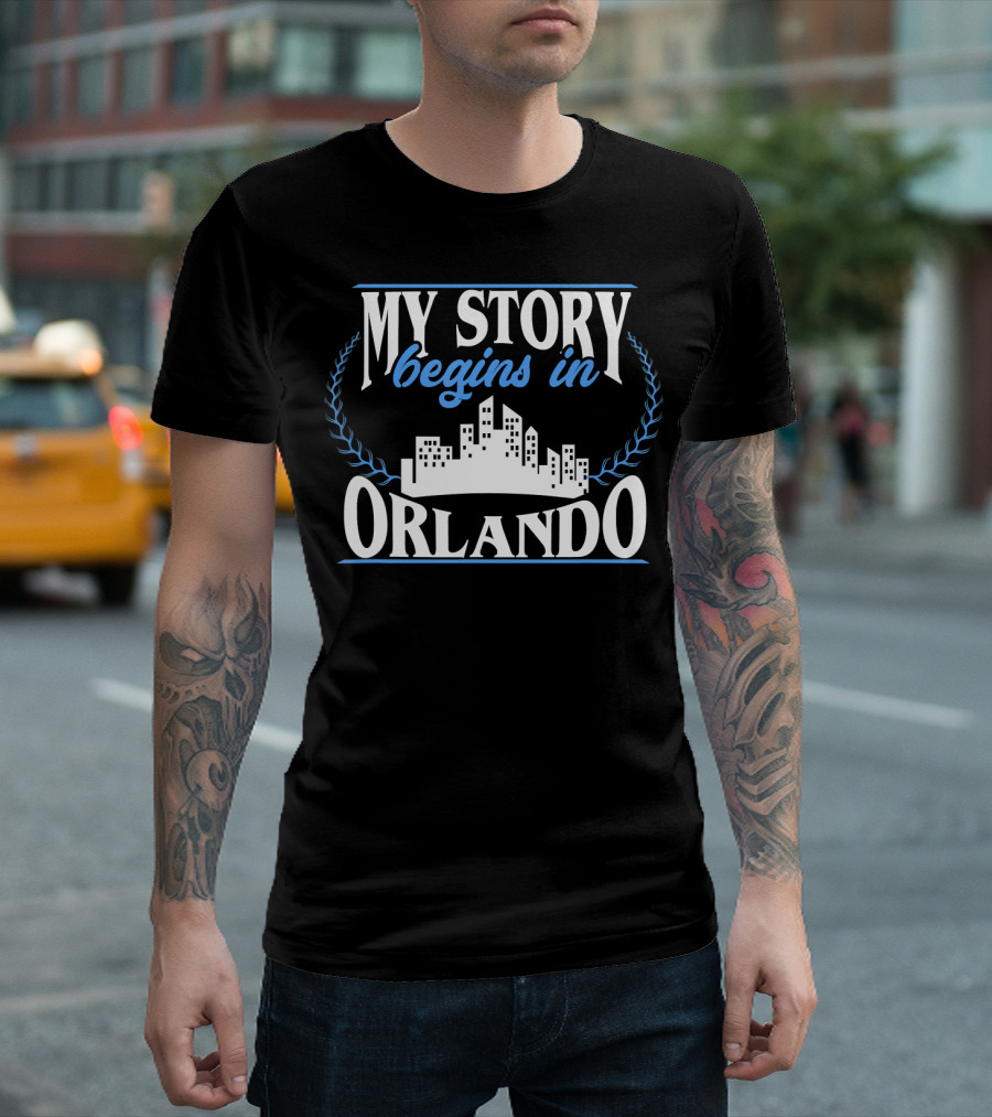 My Story Begins in Orlando Skyline T-Shirt