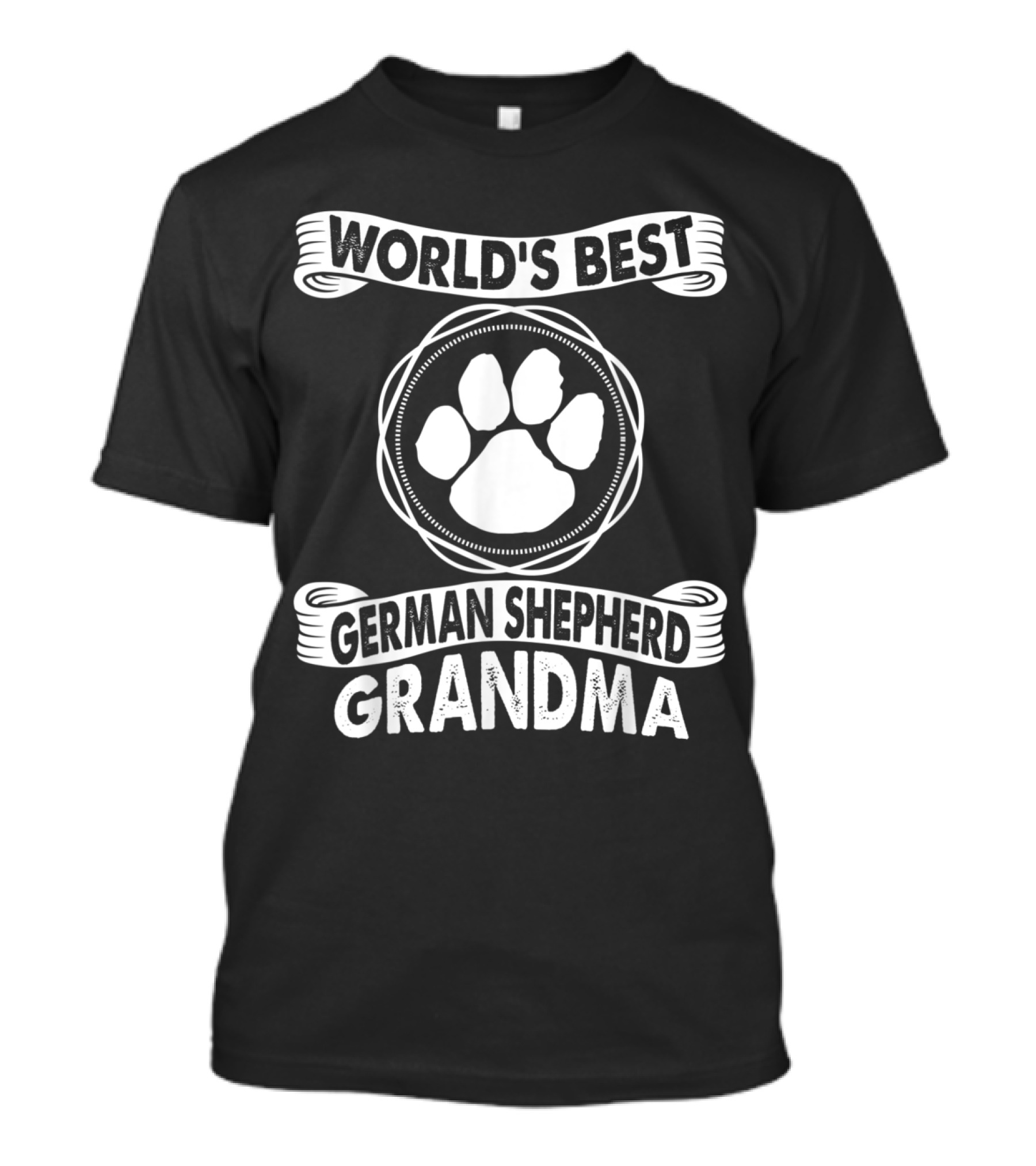 World's Best German Shepherd Grandma Paw Prints T-Shirt
