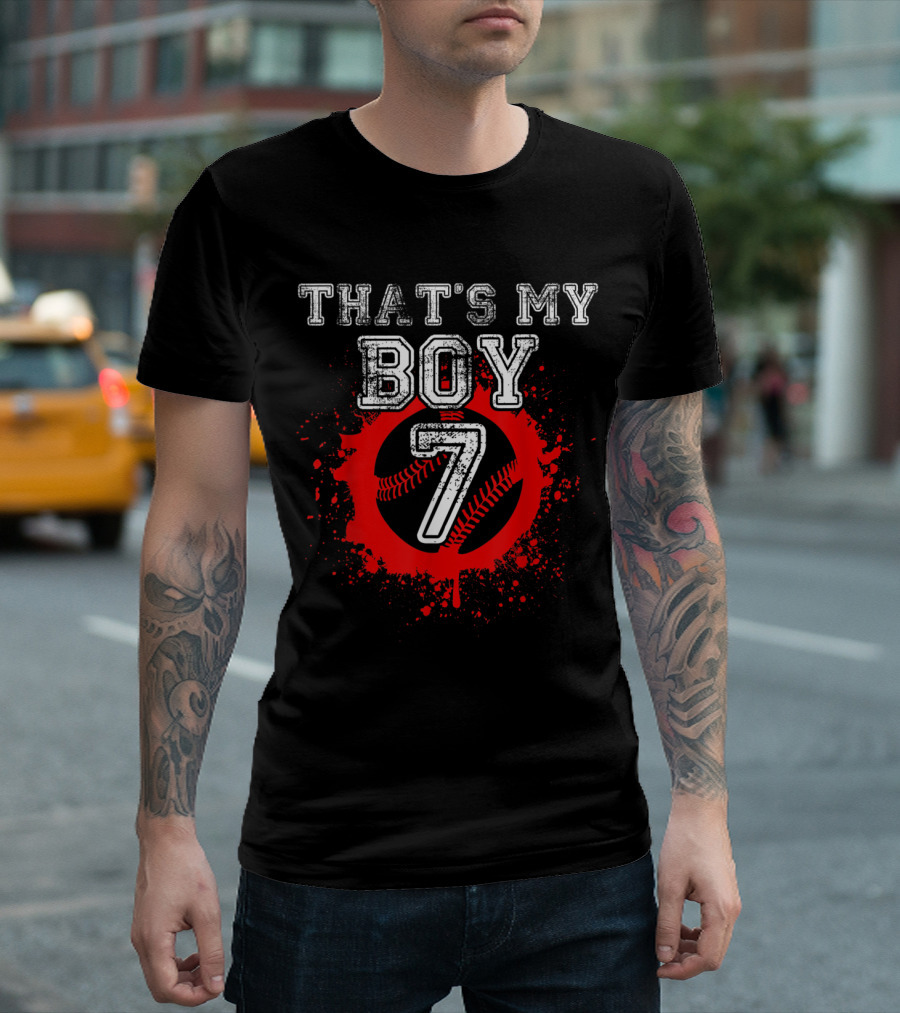 That's My Boy Number 7 Baseball T-Shirt