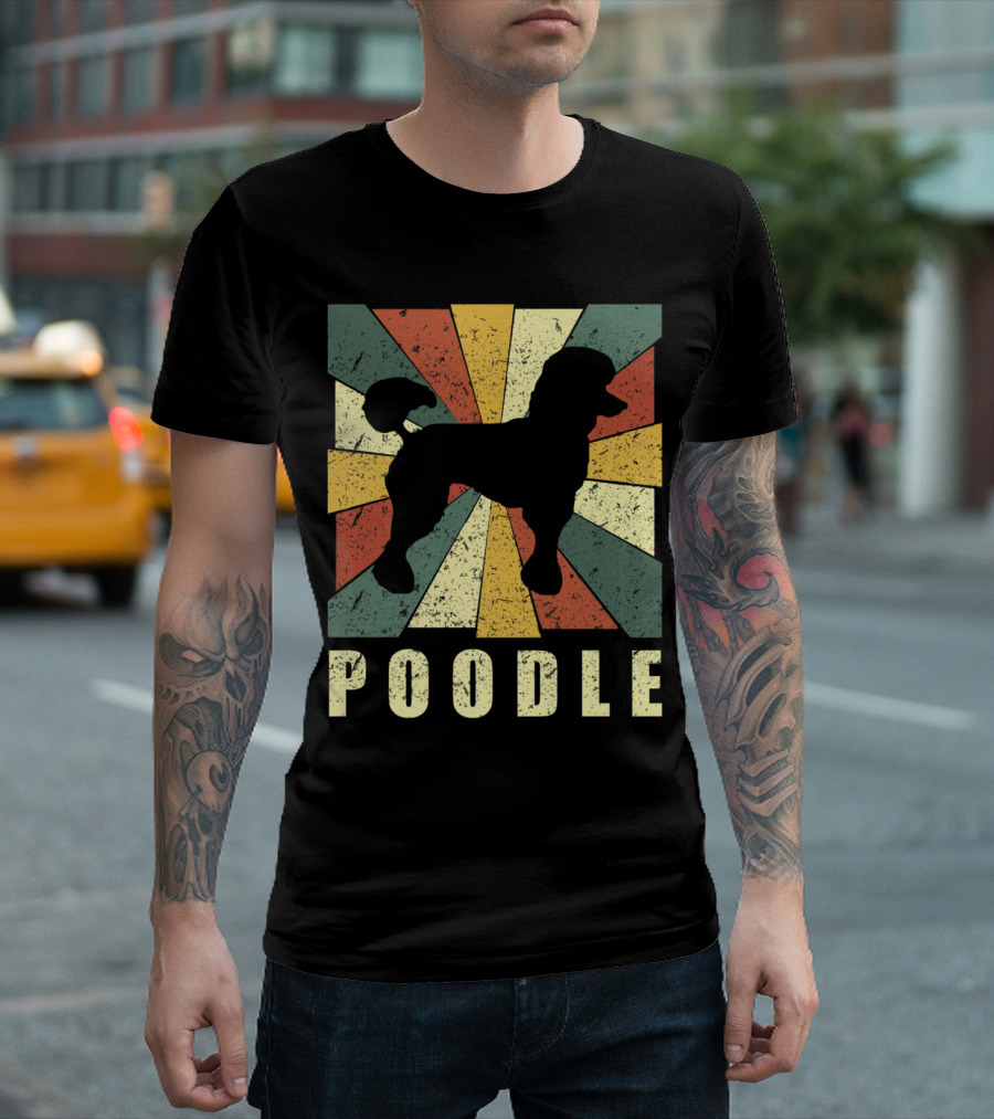 Poodle Vintage Style Dog Lover Animal T-Shirt
