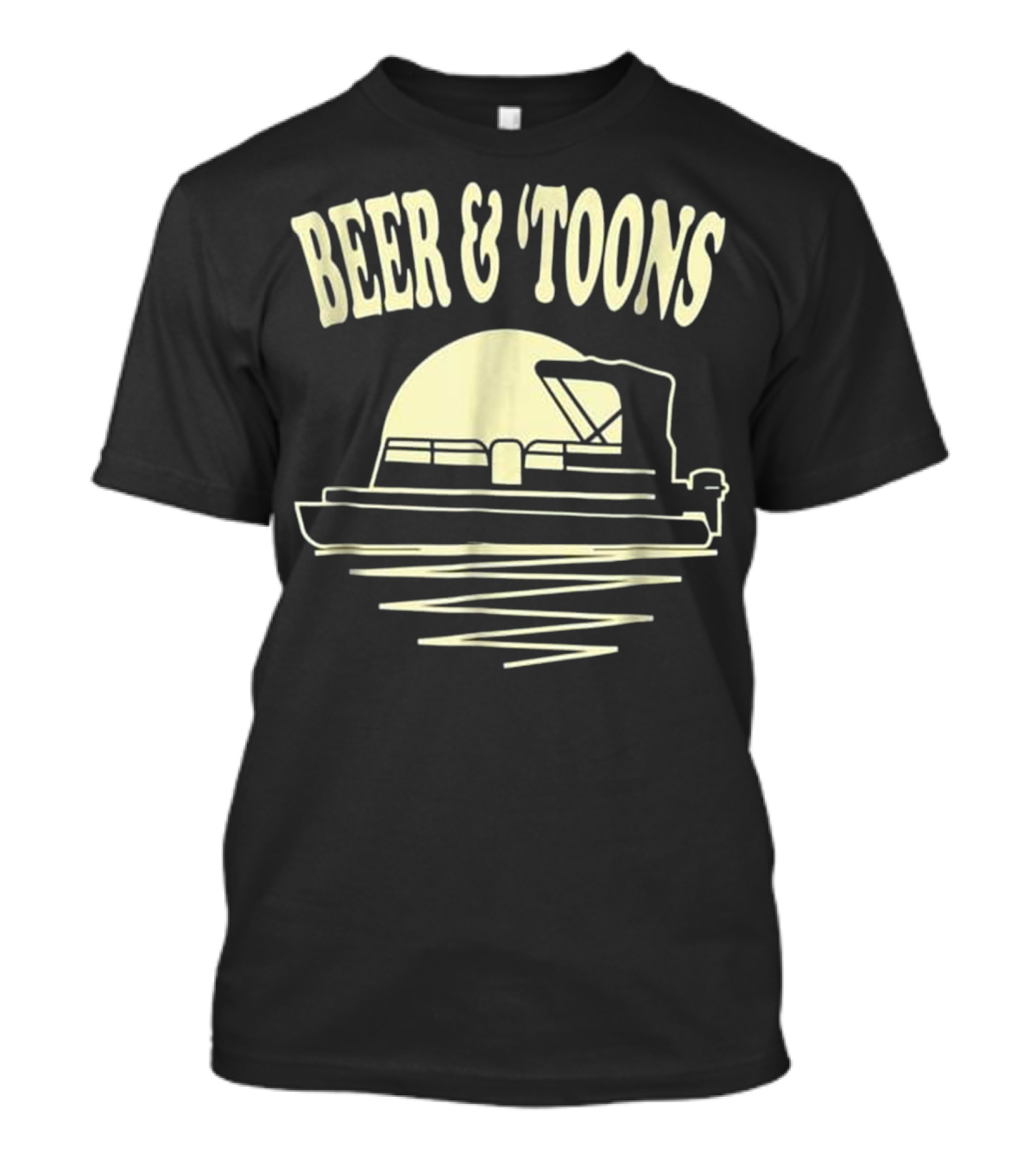 Beer And Toons Pontoon Boat Lake Relaxation T-Shirt