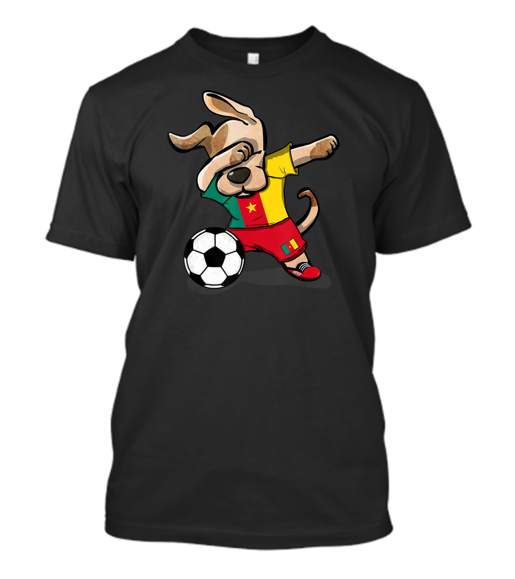 Cameroon Soccer Dabbing Dog Jersey T-Shirt