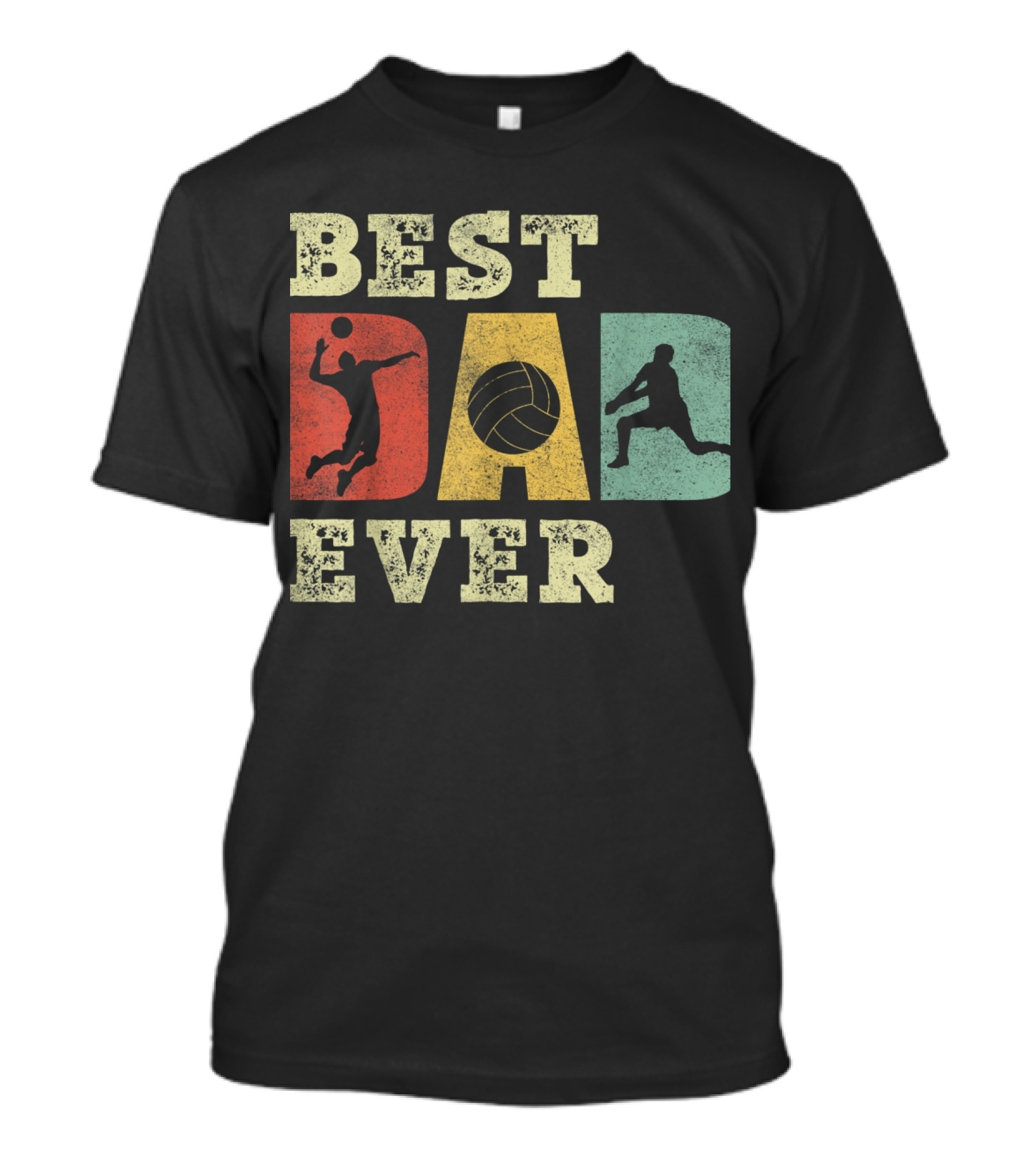 Best Dad Ever Volleyball Vinta T-Shirt