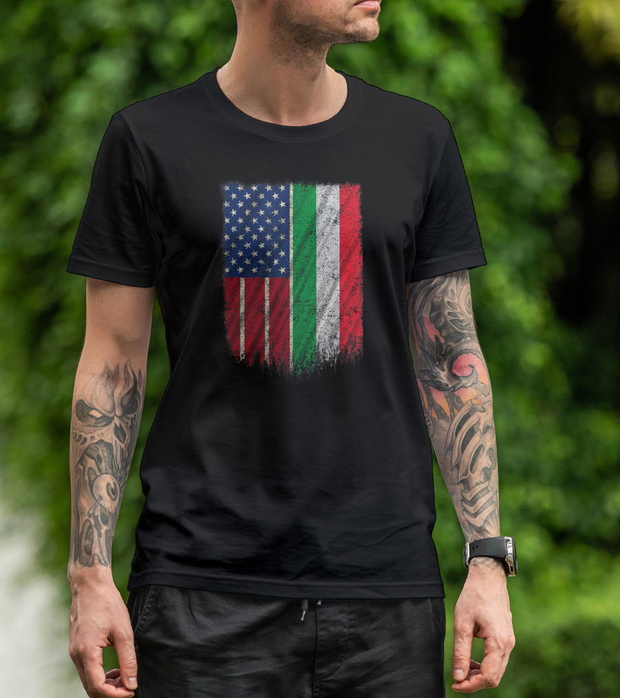 Italian American Flag Blend T-Shirt