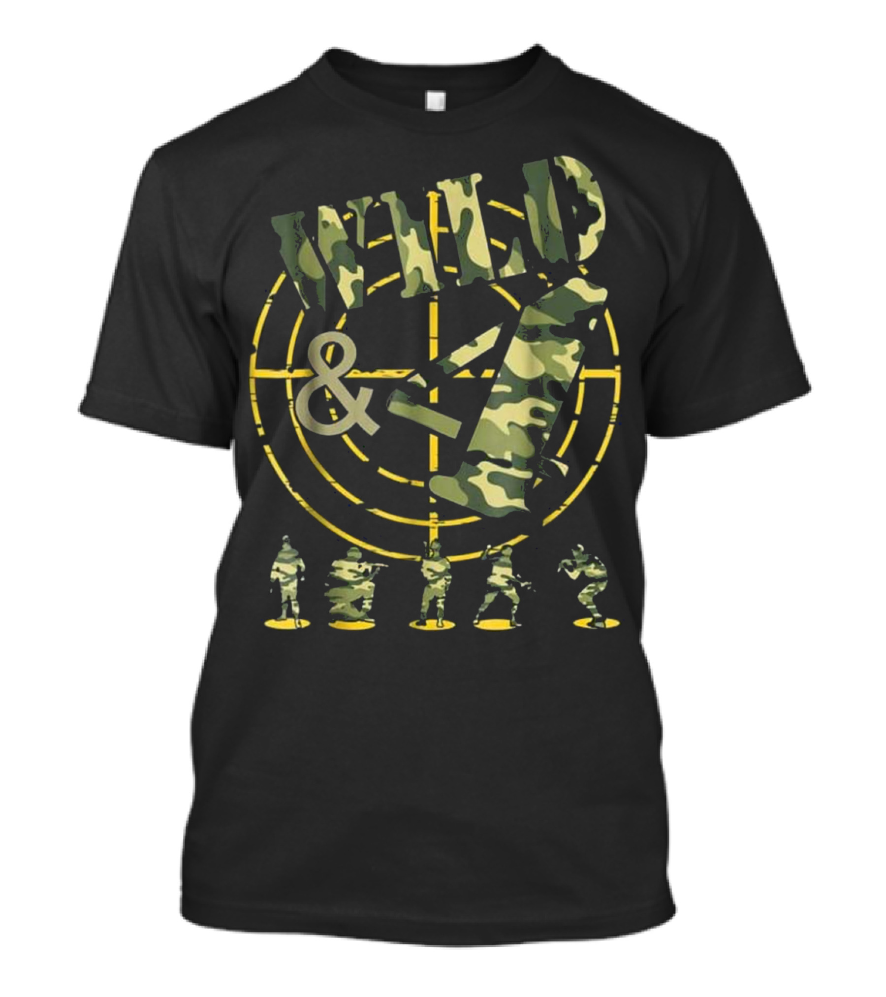Wild And 4 Camouflage Target With Soldiers T-Shirt