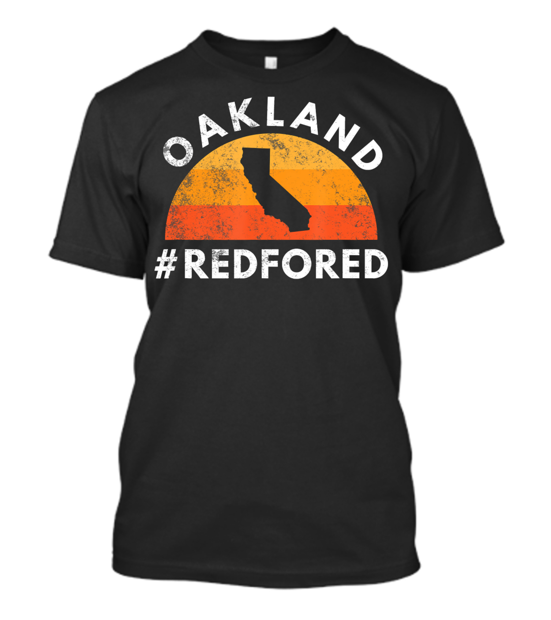 Oakland California #RedForEd Sunset California Outline T-Shirt