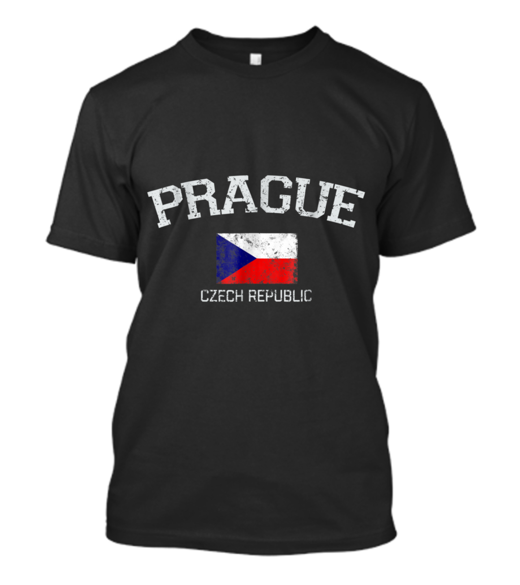 Prague Czech Republic Vintage Flag T-Shirt
