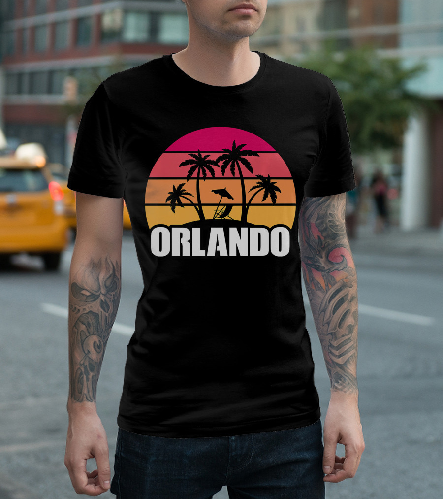 Orlando Florida Vacation Souvenir Palms Sunset T-Shirt