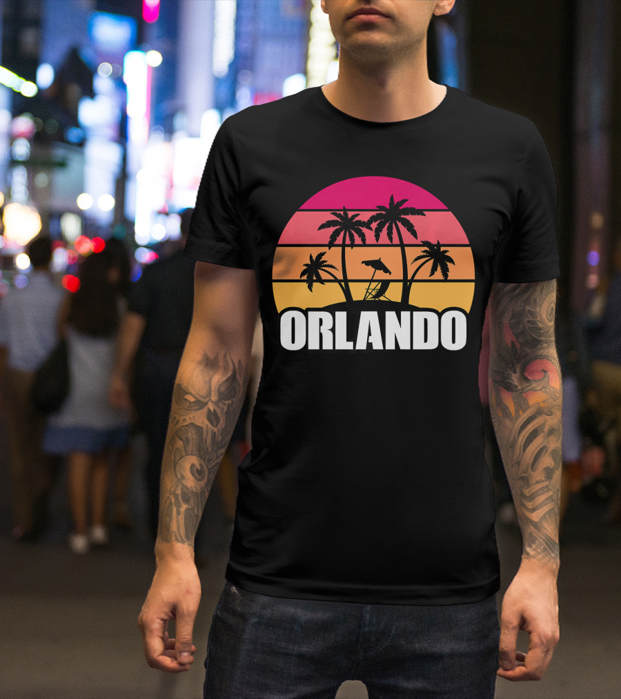 Orlando Florida Vacation Souvenir Palms Sunset T-Shirt
