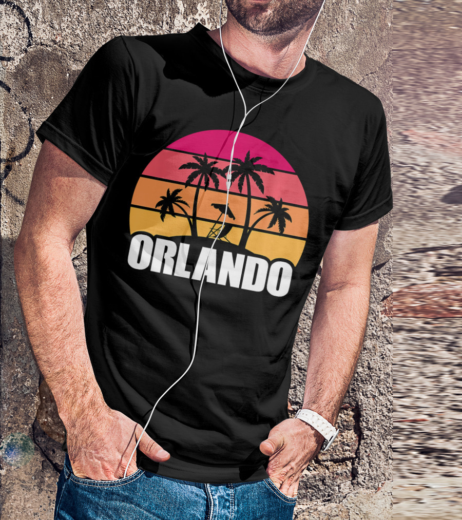 Orlando Florida Vacation Souvenir Palms Sunset T-Shirt