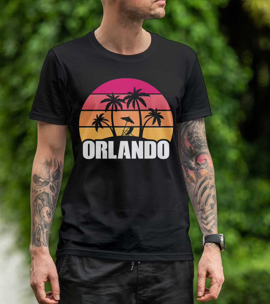 Orlando Florida Vacation Souvenir Palms Sunset T-Shirt