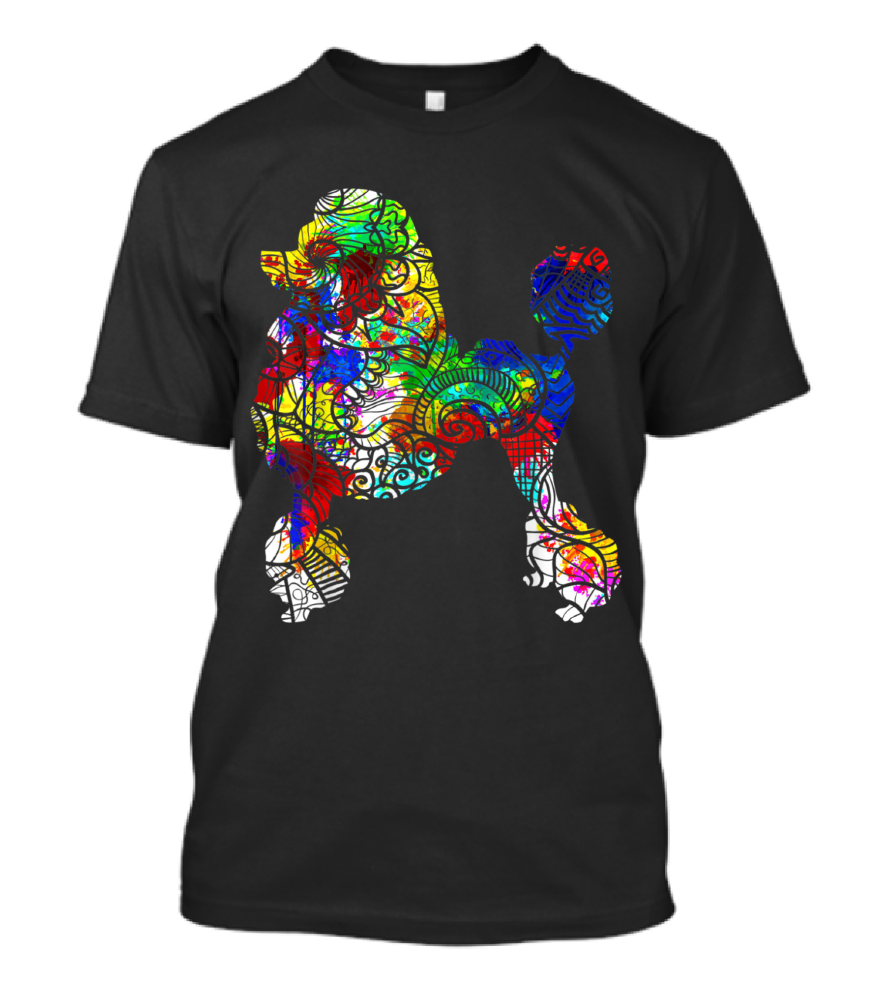 Poodle Vibrant Kaleidoscope T-Shirt