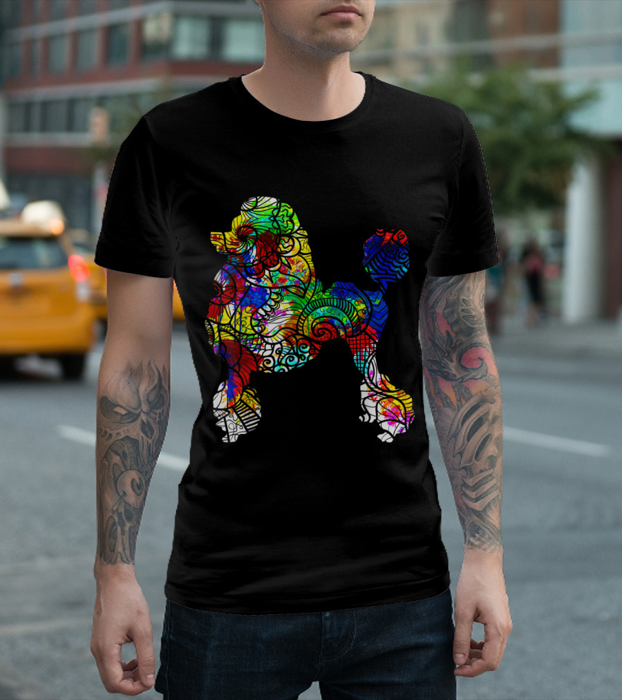 Poodle Vibrant Kaleidoscope T-Shirt