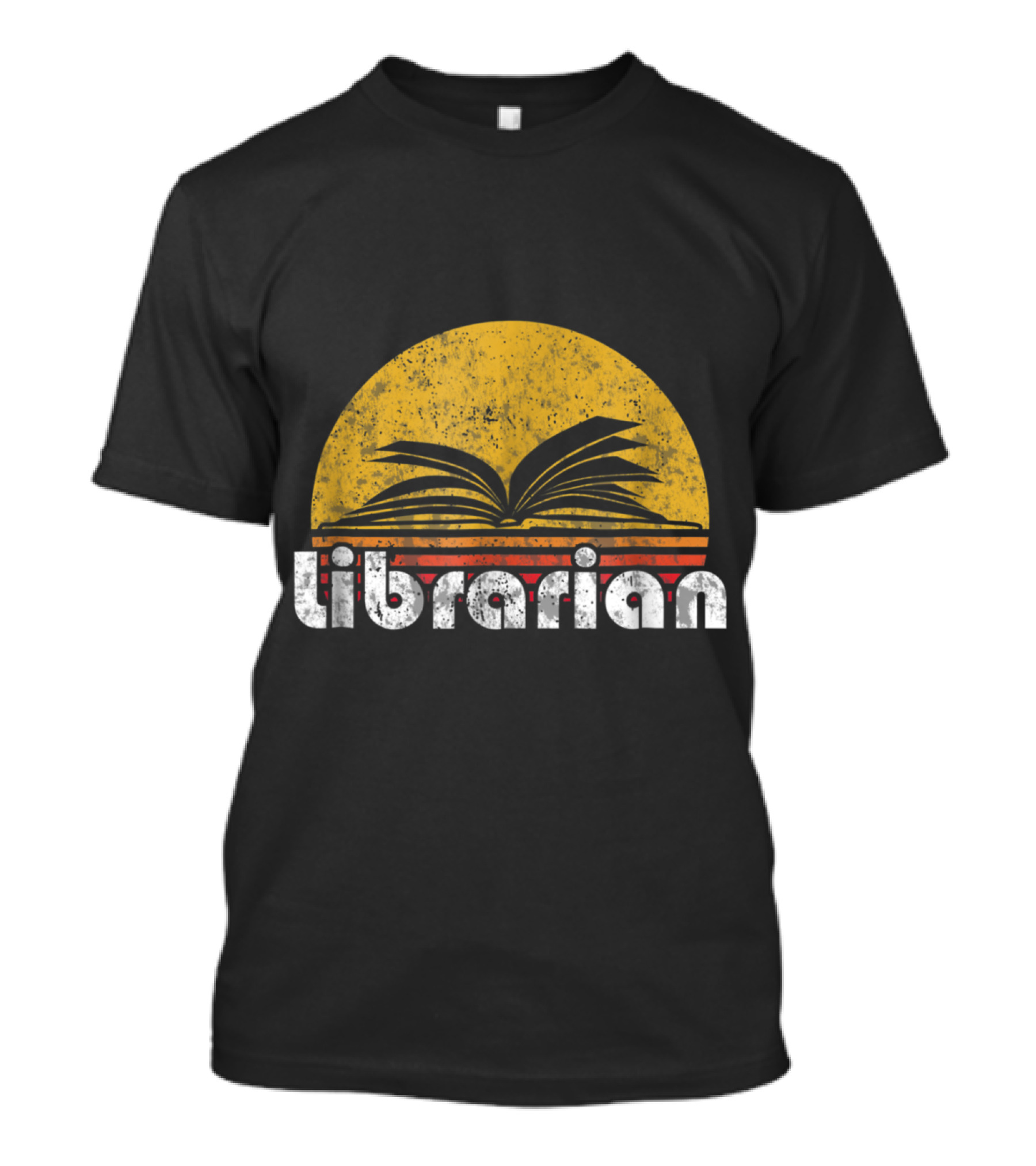 Librarian Vintage Reading Book Sunburst T-Shirt