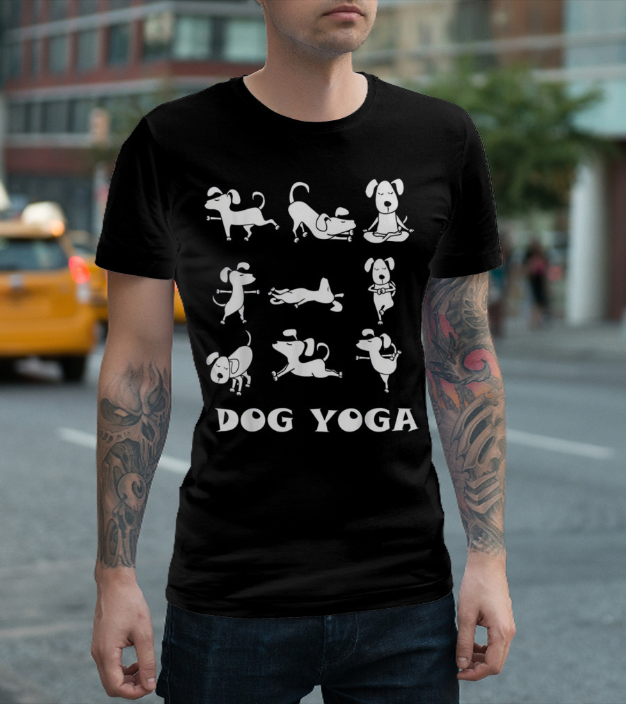 Dog Yoga Cute Canine Zen Spi Inspires Relaxation And Calm Exercises T-Shirt