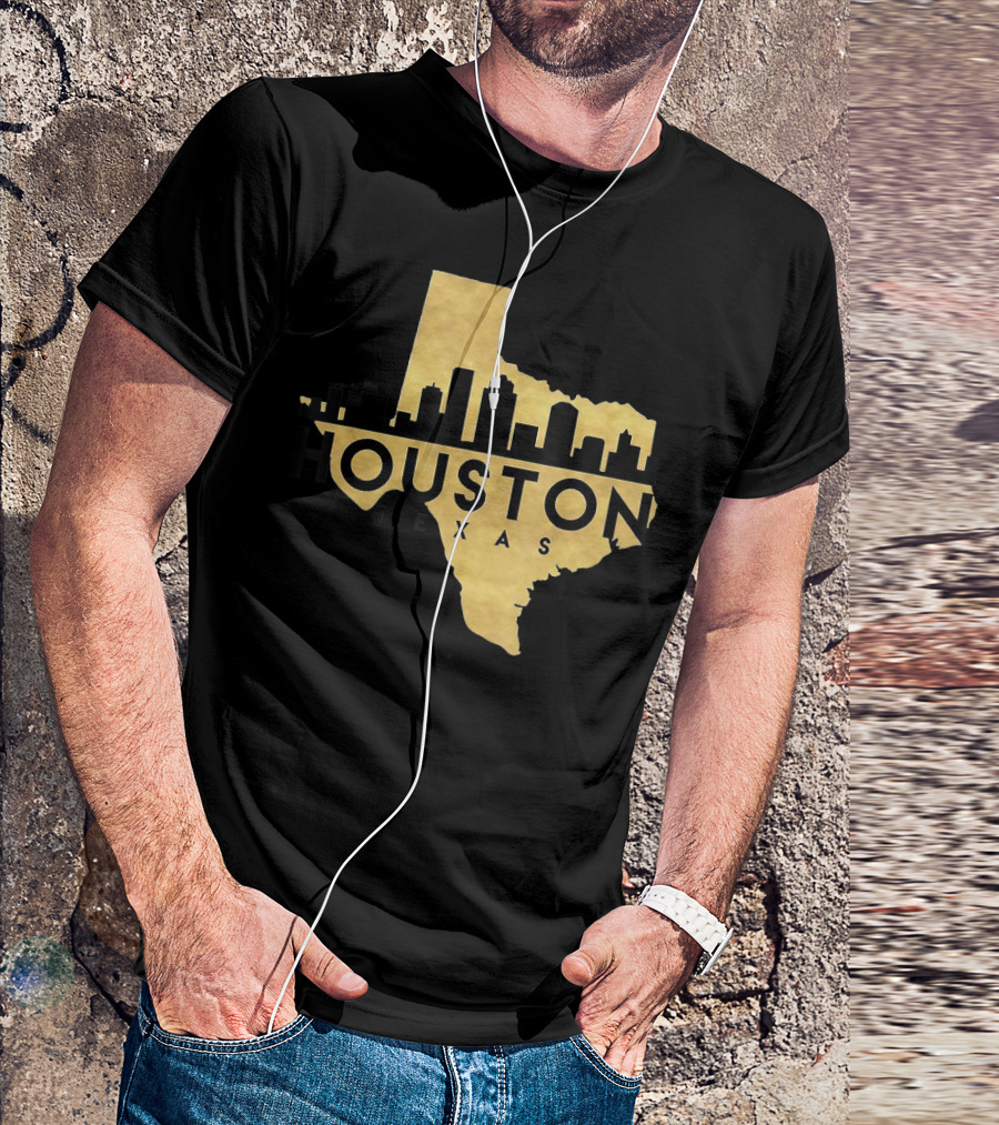 Houston Texas Skyline Made In Texas Birthday T-Shirt