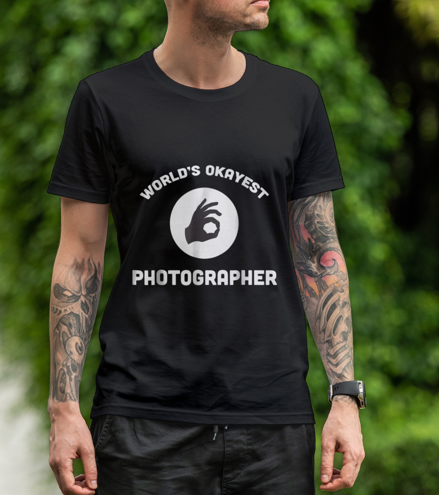 World's Okayest Photographer OK Hand T-Shirt