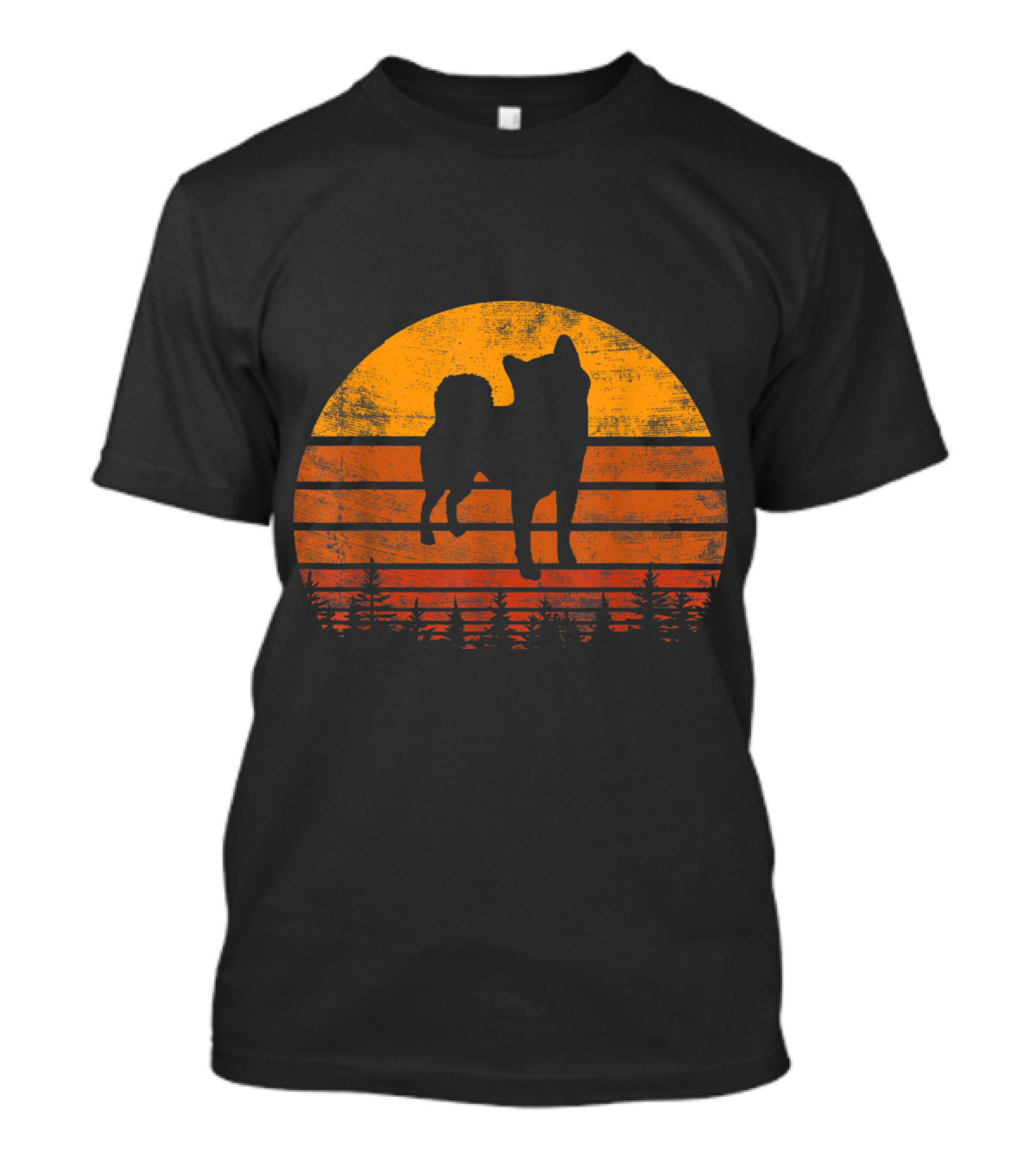 Vintage Akita Dog Lover Owner Sunset T-Shirt