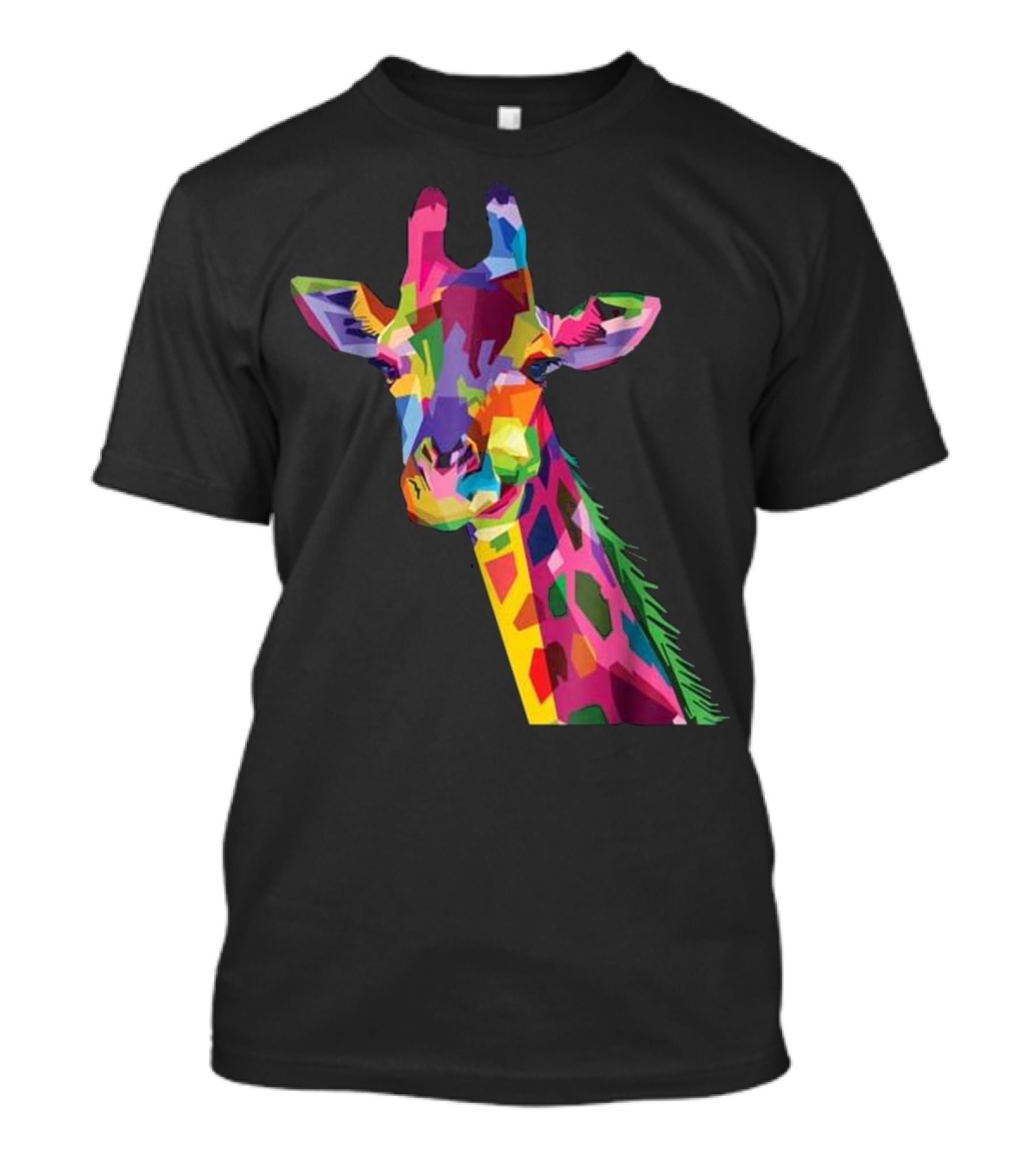 Colorful Pop Mammal Giraffe Fauna T-Shirt