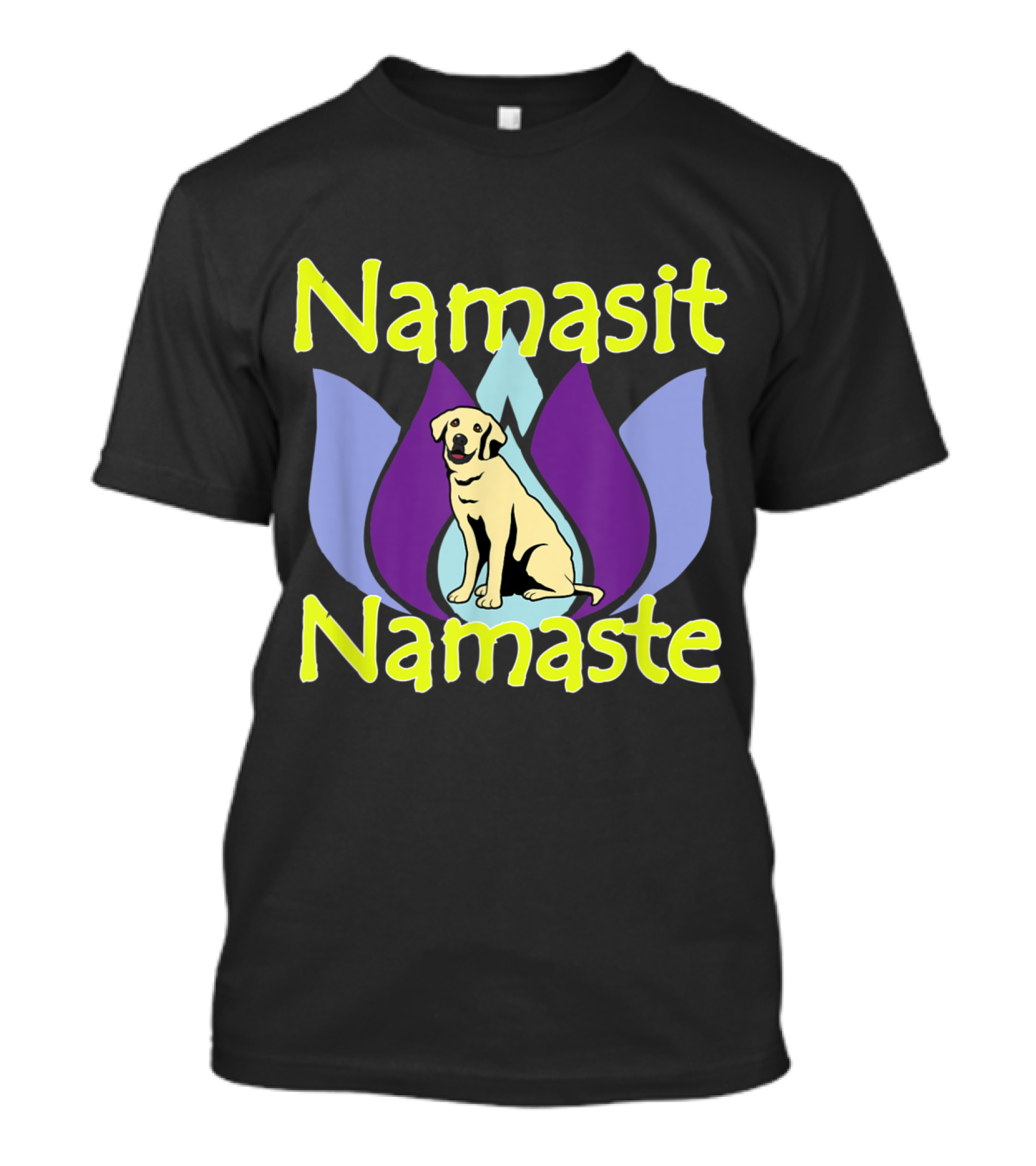 Namasit Namaste Labrador Retriever Lotus Flower T-Shirt