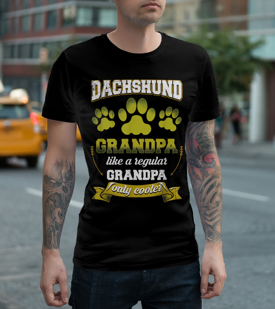 Dachshund Grandpa Like a Regular Grandpa Only Cooler T-Shirt