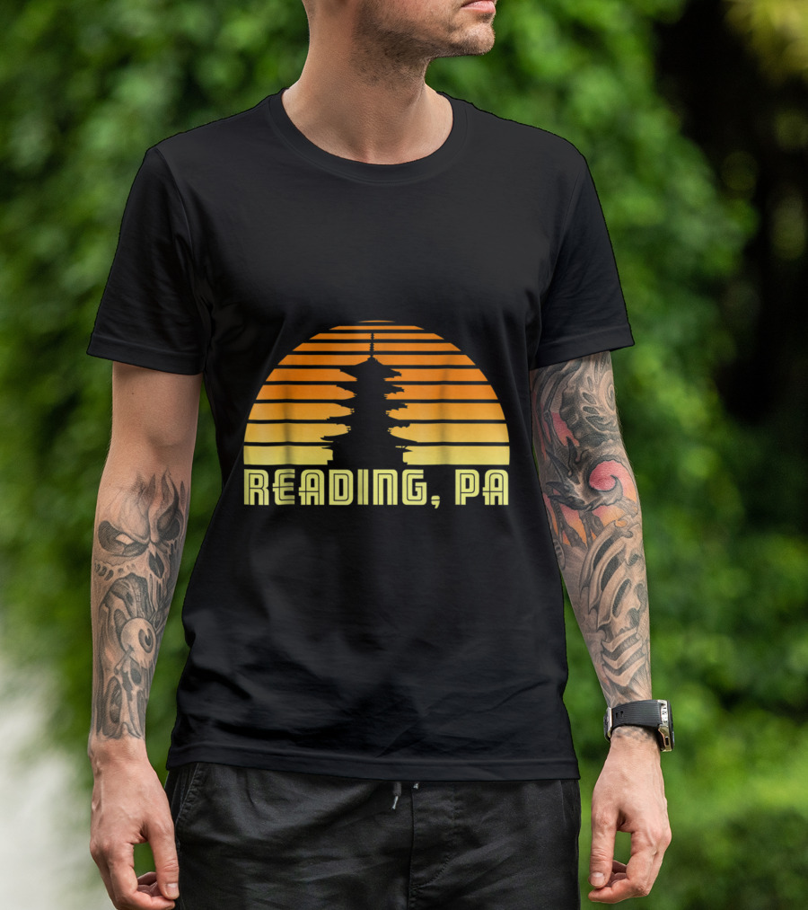 World Famous Pagoda Sunset Reading PA T-Shirt