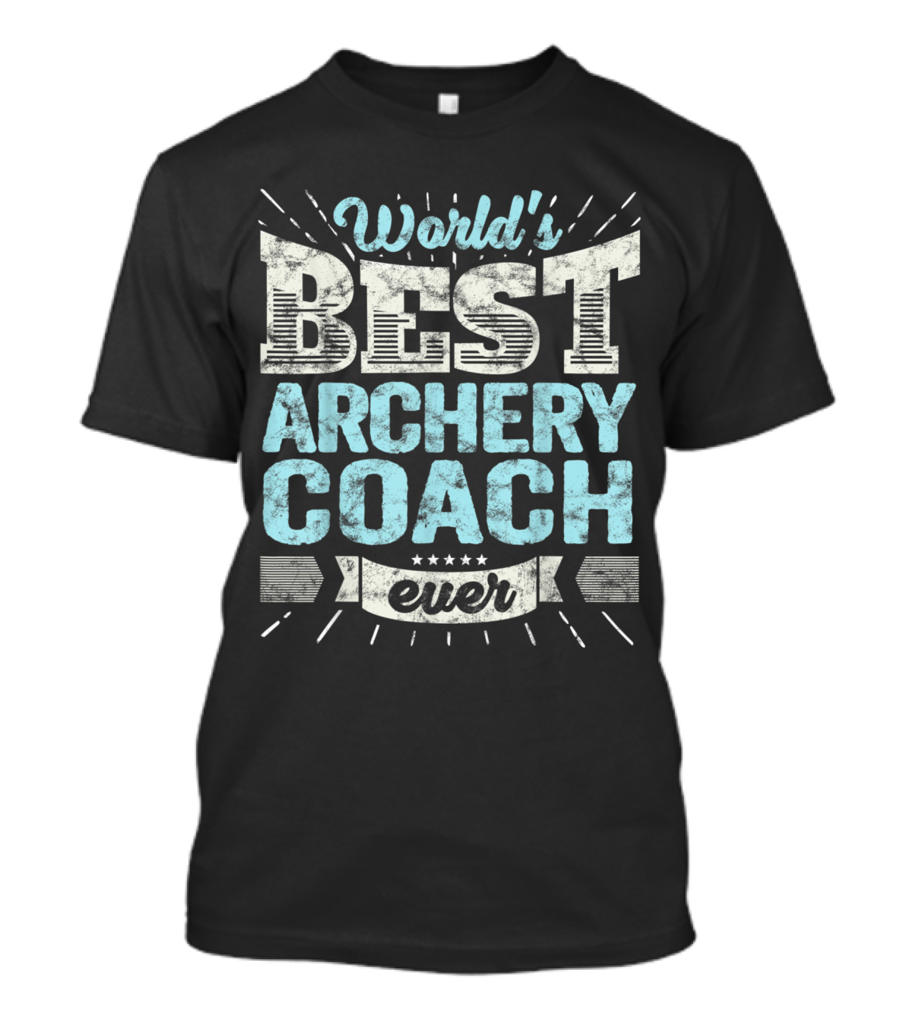 World's Best Archery Coach Ever Stars Banner T-Shirt