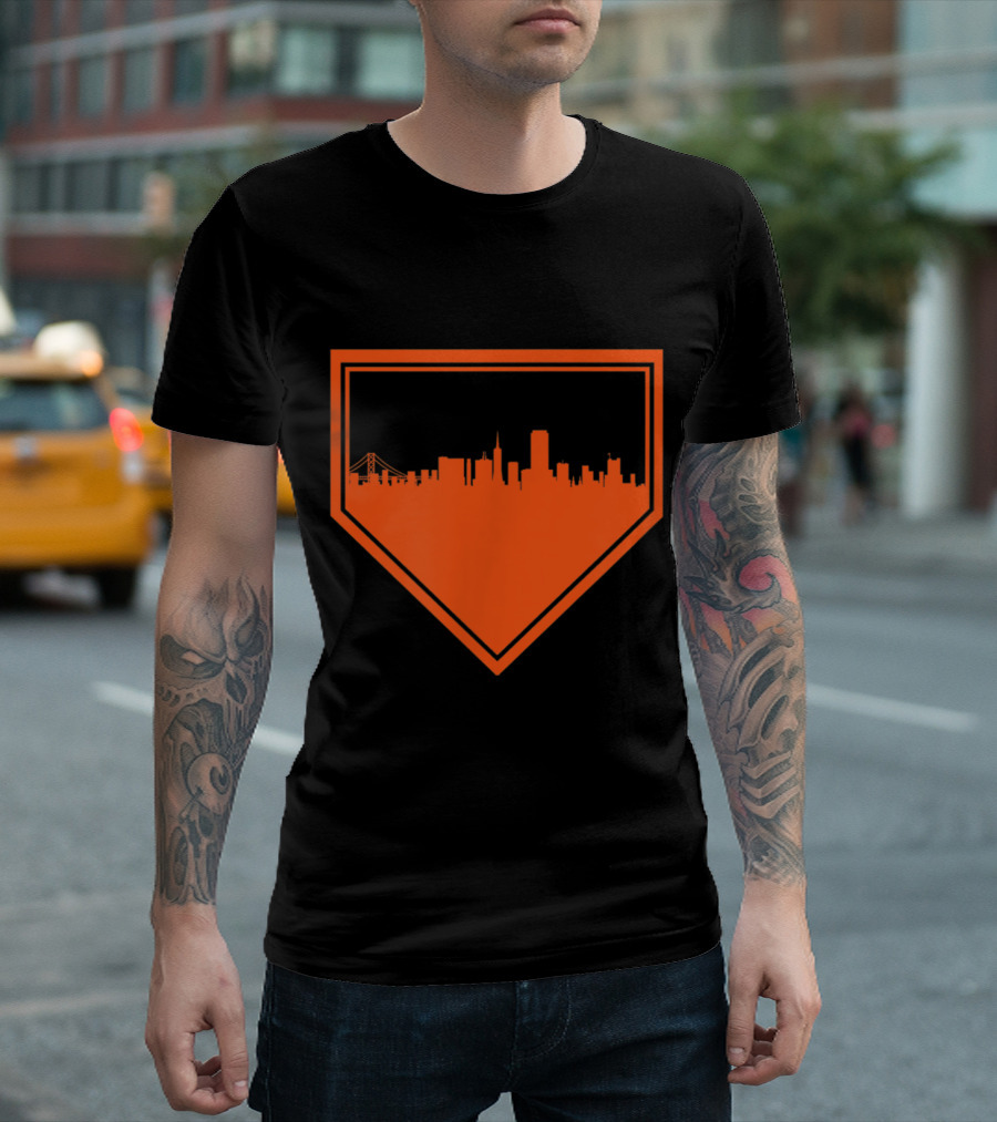 San Francisco Skyline Home Plate T-Shirt