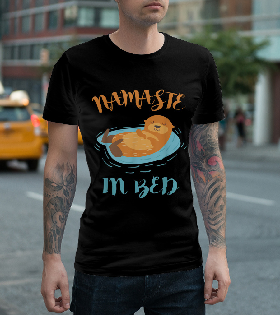 Namaste In Bed Sea Otter Floating Relaxation T-Shirt