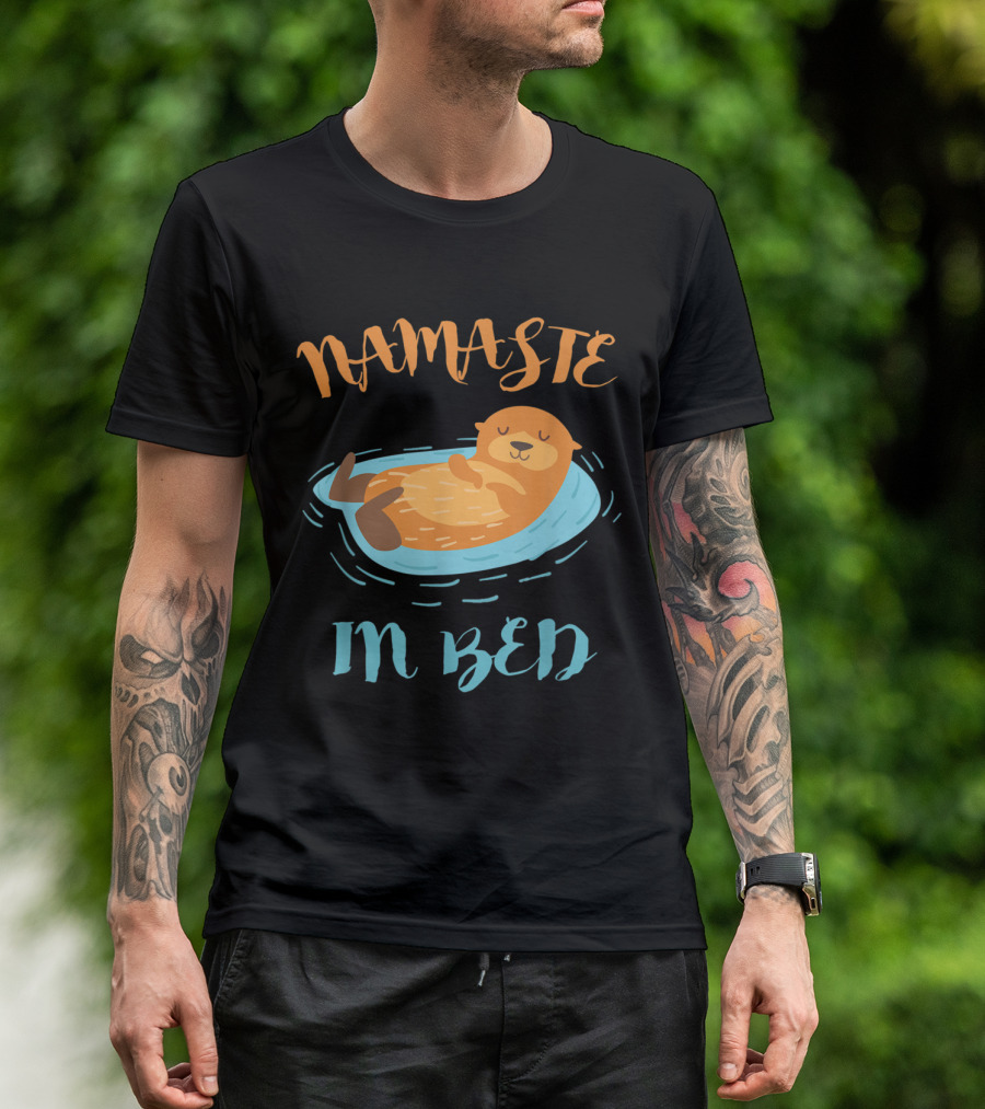 Namaste In Bed Sea Otter Floating Relaxation T-Shirt