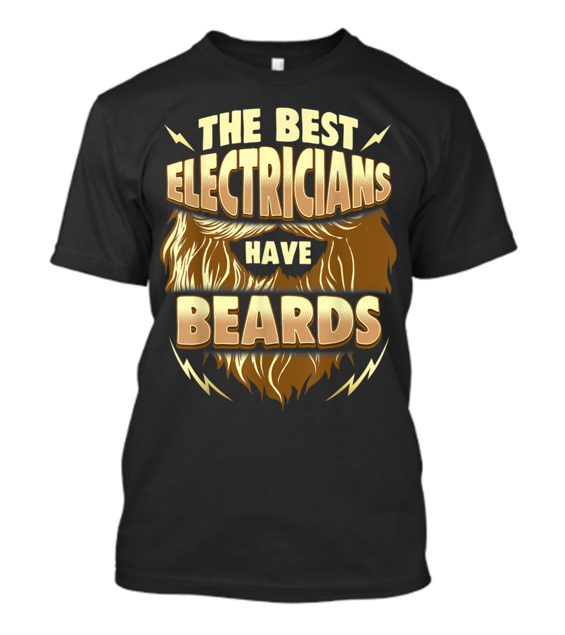 The Best Electricians Have Beards Funny Bear Electric Lightning T-Shirt
