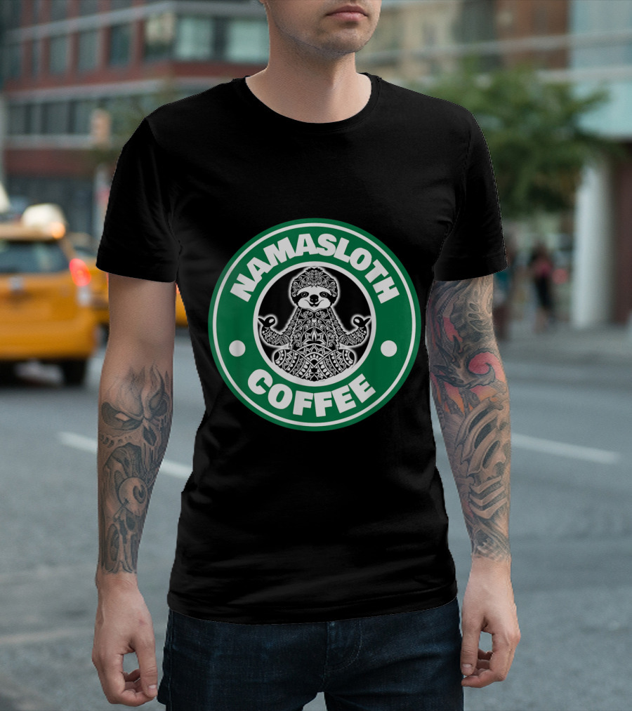 Namasloth Coffee Yoga Sloth T-Shirt