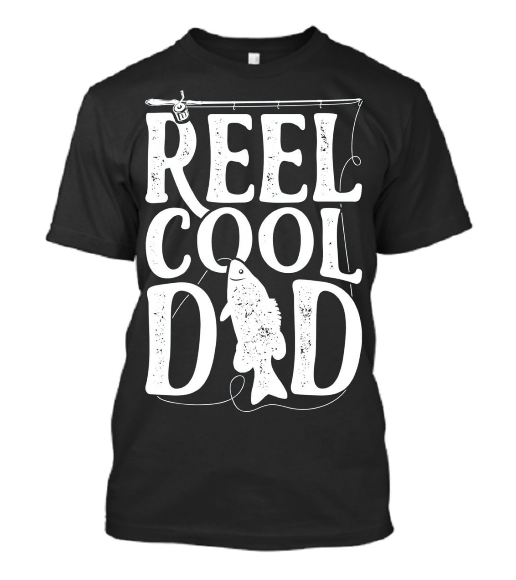 Reel Cool Dad Fishing Dads Daddy Fish Rod T-Shirt