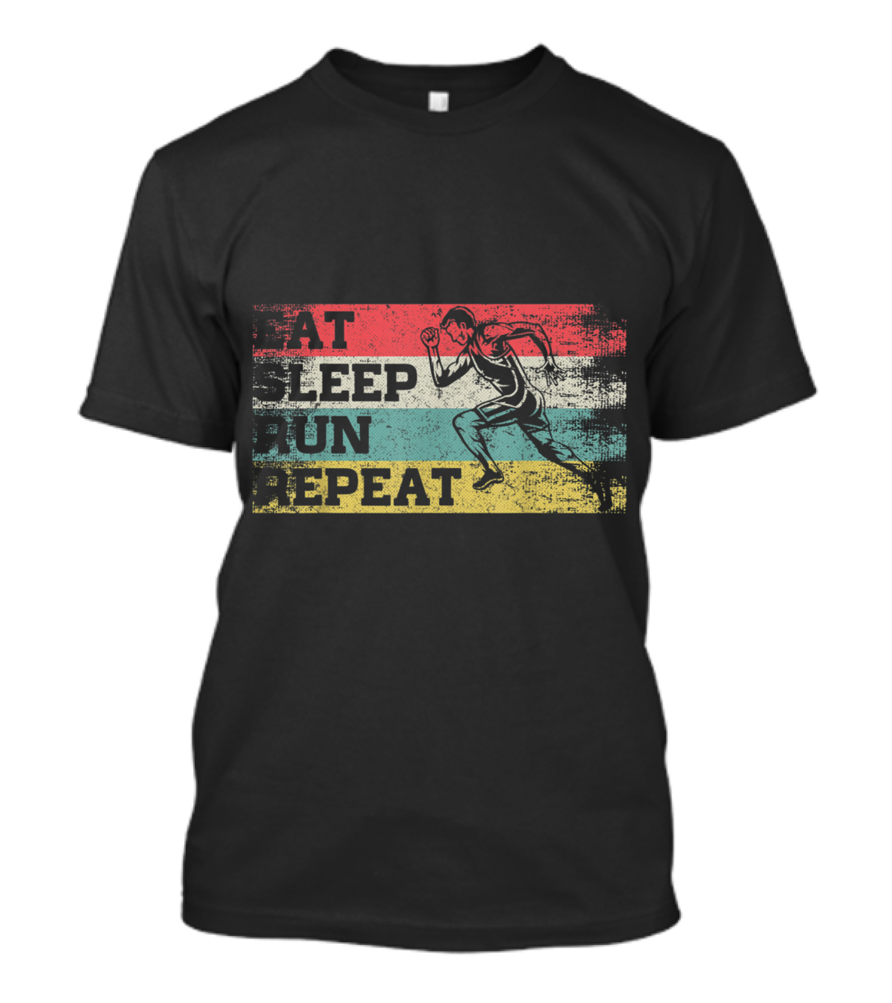 Eat Sleep Run Repeat Vintage Runner Retro Fun T-Shirt