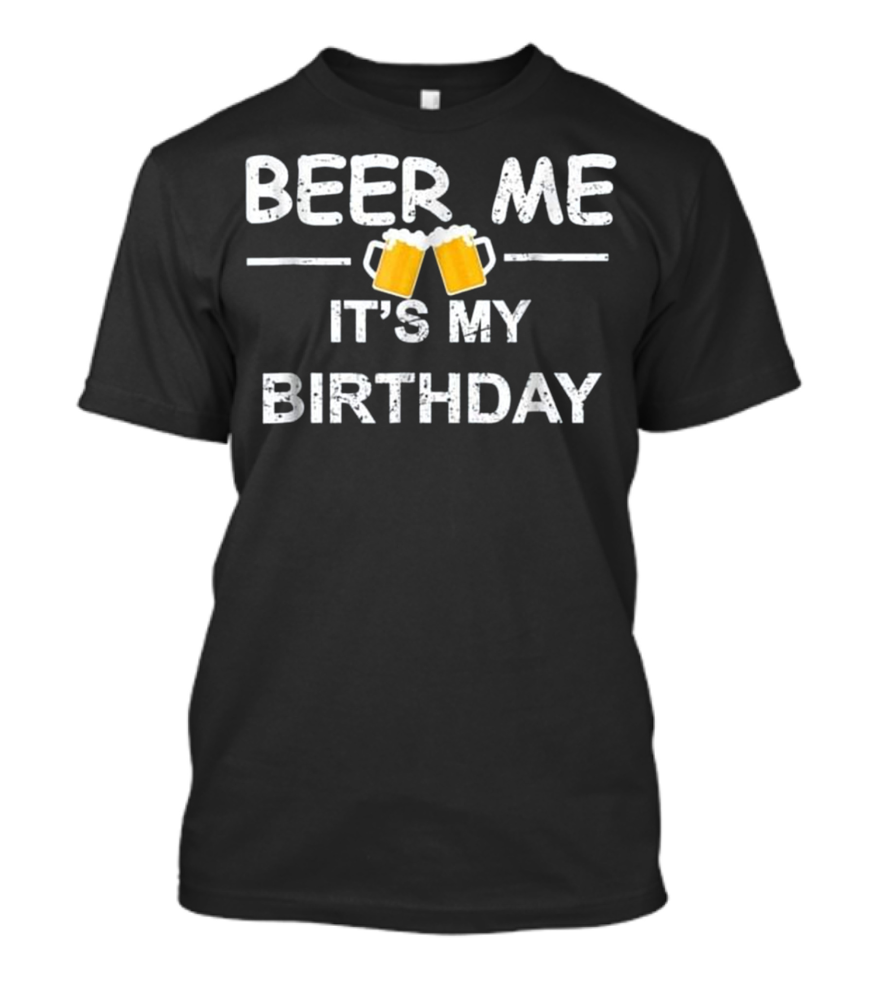 Beer Me It's My Birthday Beer Glasses Emoji T-Shirt