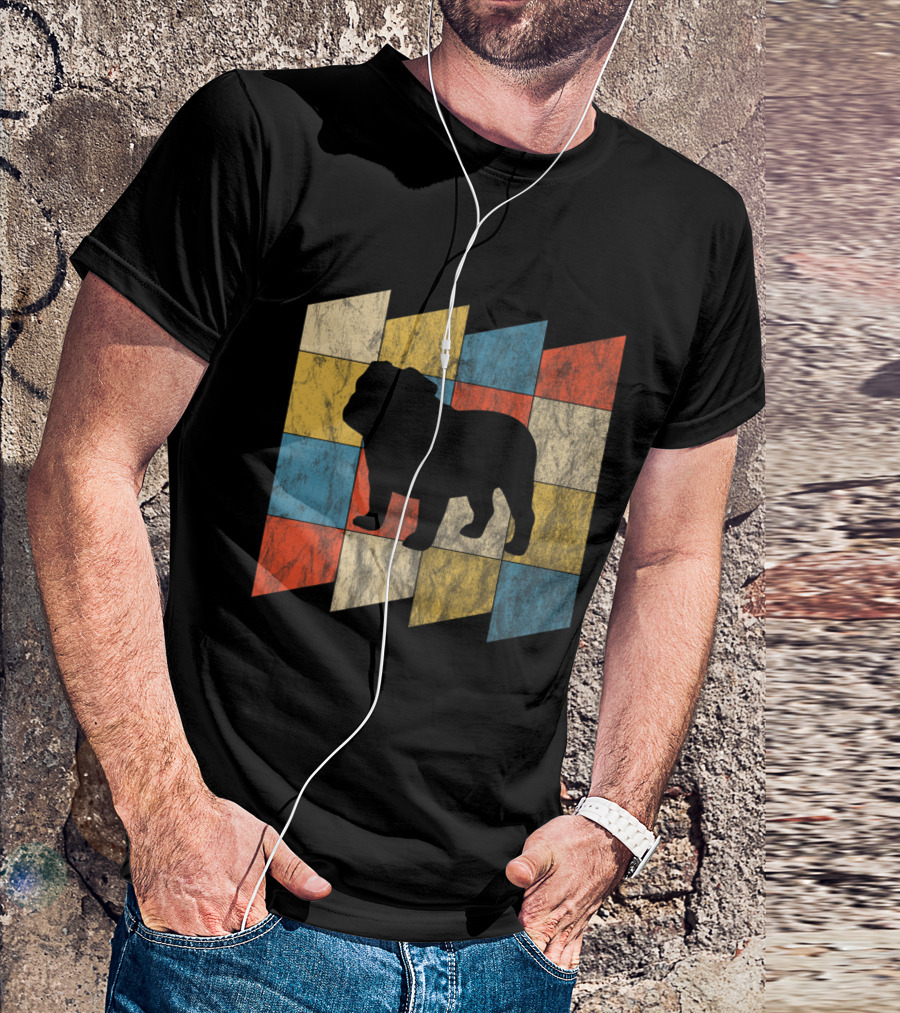 Vintage English Bulldog Dog Breed Retro T-Shirt