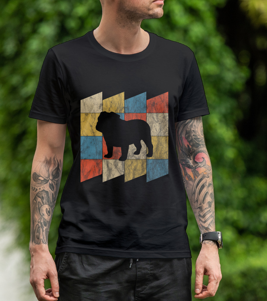 Vintage English Bulldog Dog Breed Retro T-Shirt