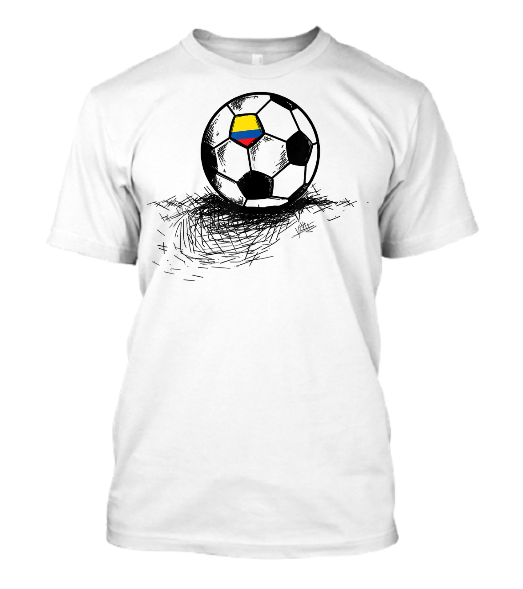 Colombia Soccer Ball Flag Emblem T-Shirt