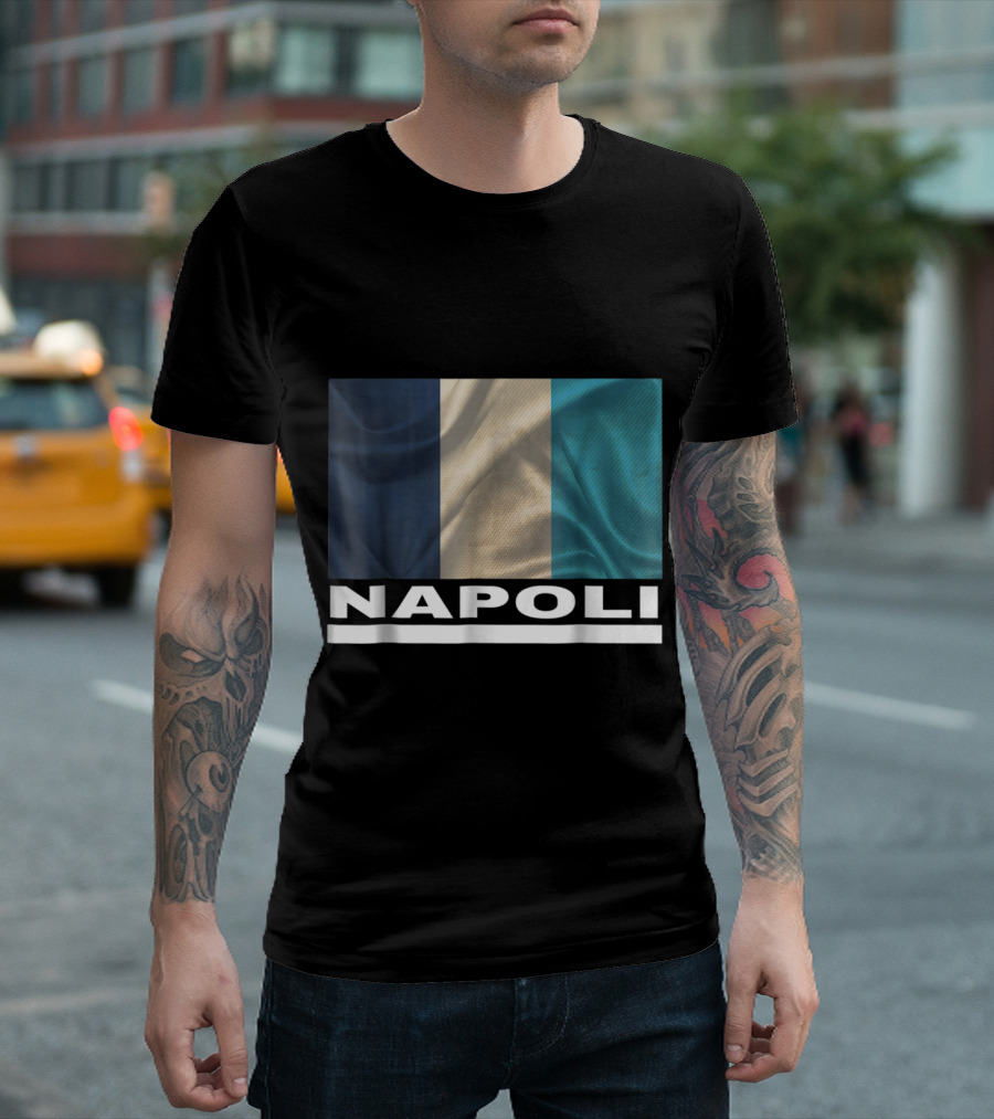 Napoli Jersey Italian Flag Naples Blue and White T-Shirt