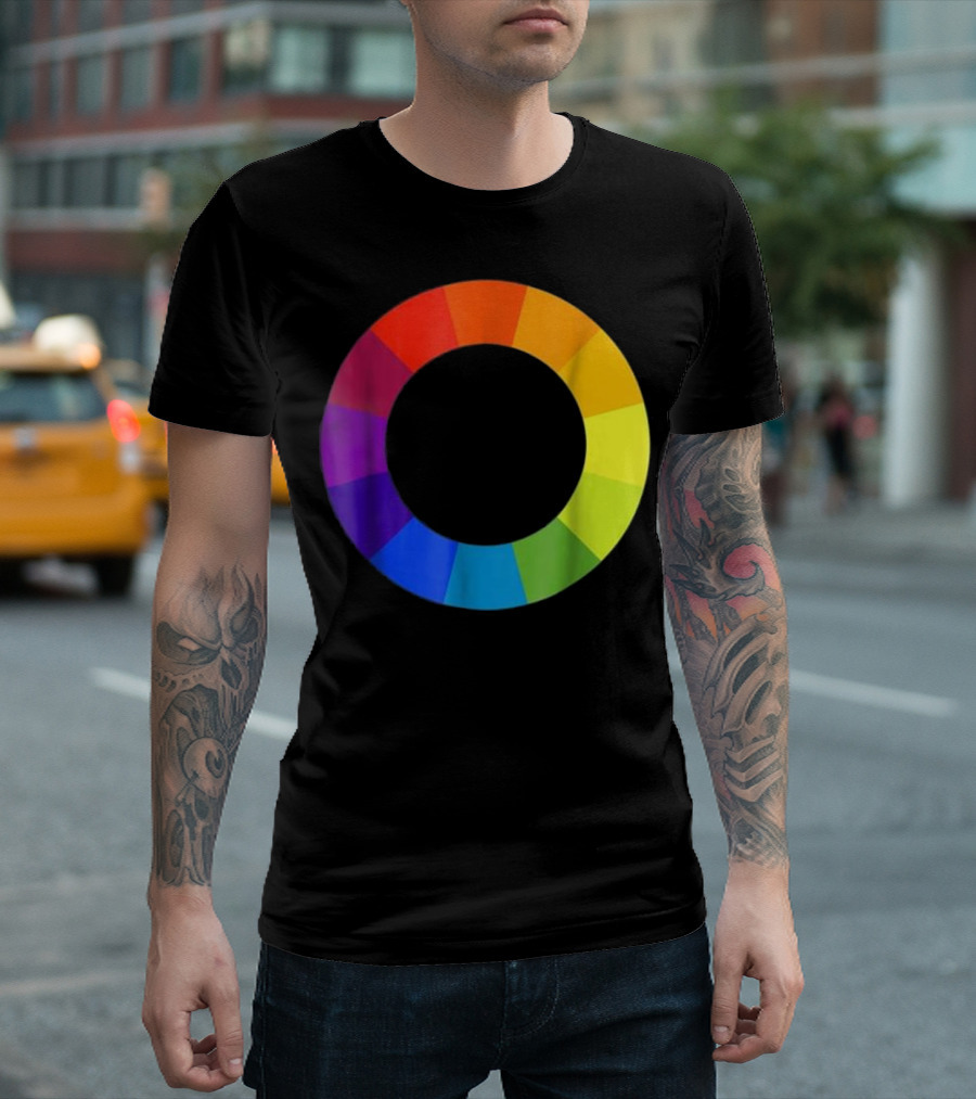 Colorful Circle Palette Wheel Artist Painter T-Shirt