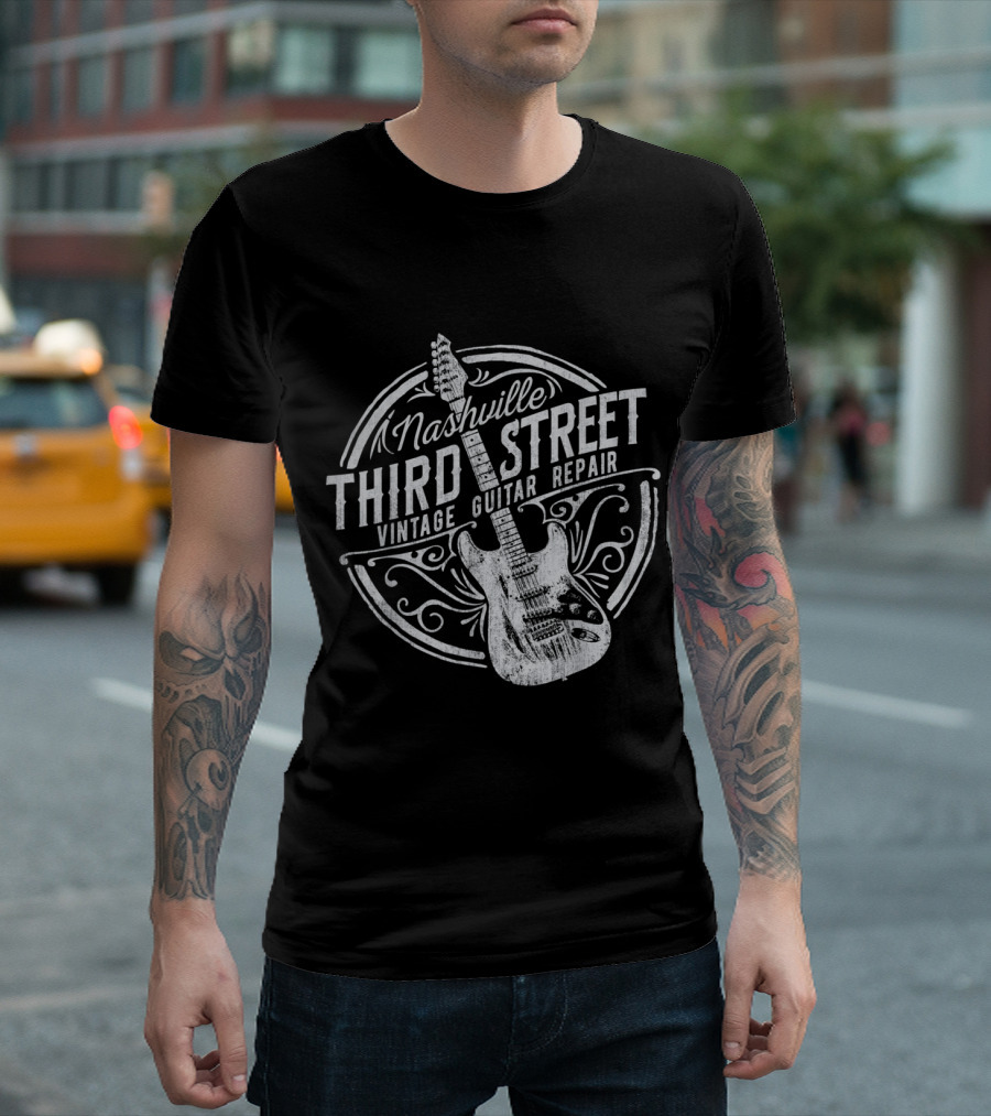 Nashville Third Street Vintage Guitar Repair Classic T-Shirt