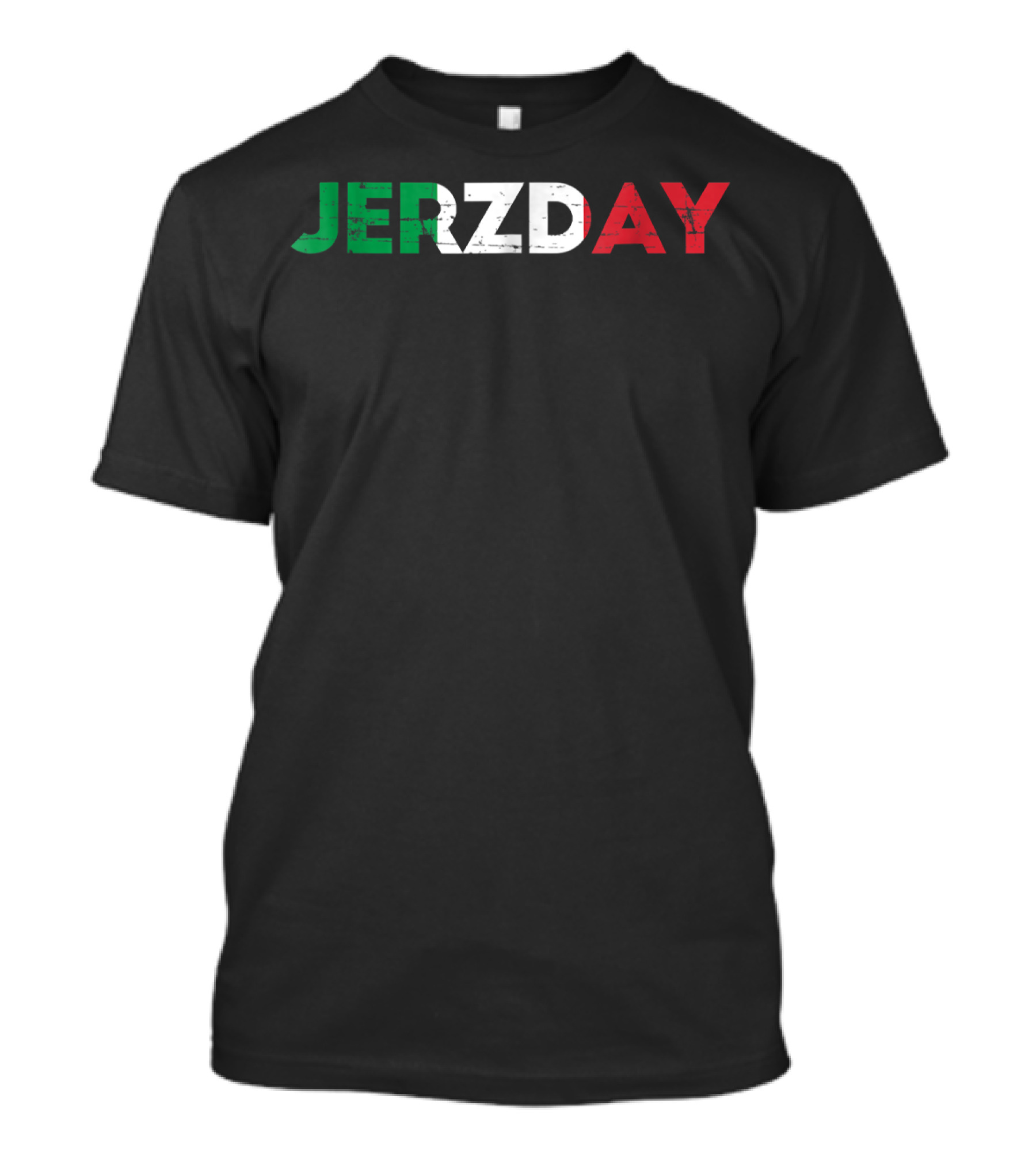 Jersey Jerzday Italian Flag Colors Shore Party T-Shirt