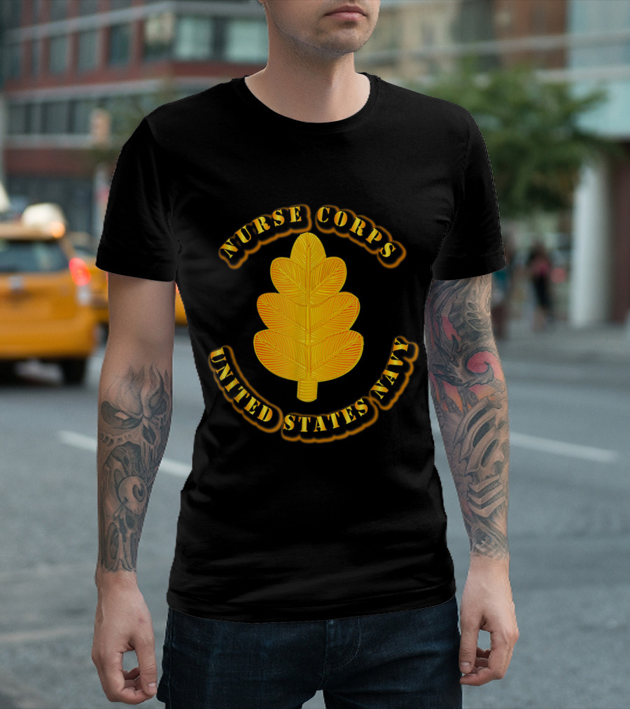 Nurse Corps United States Navy Gold Leaf Emblem T-Shirt