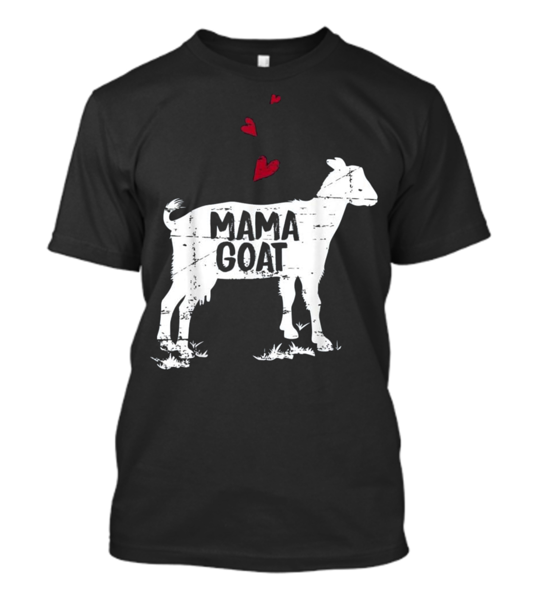 Mama Goat With Hearts Farm Humor T-Shirt
