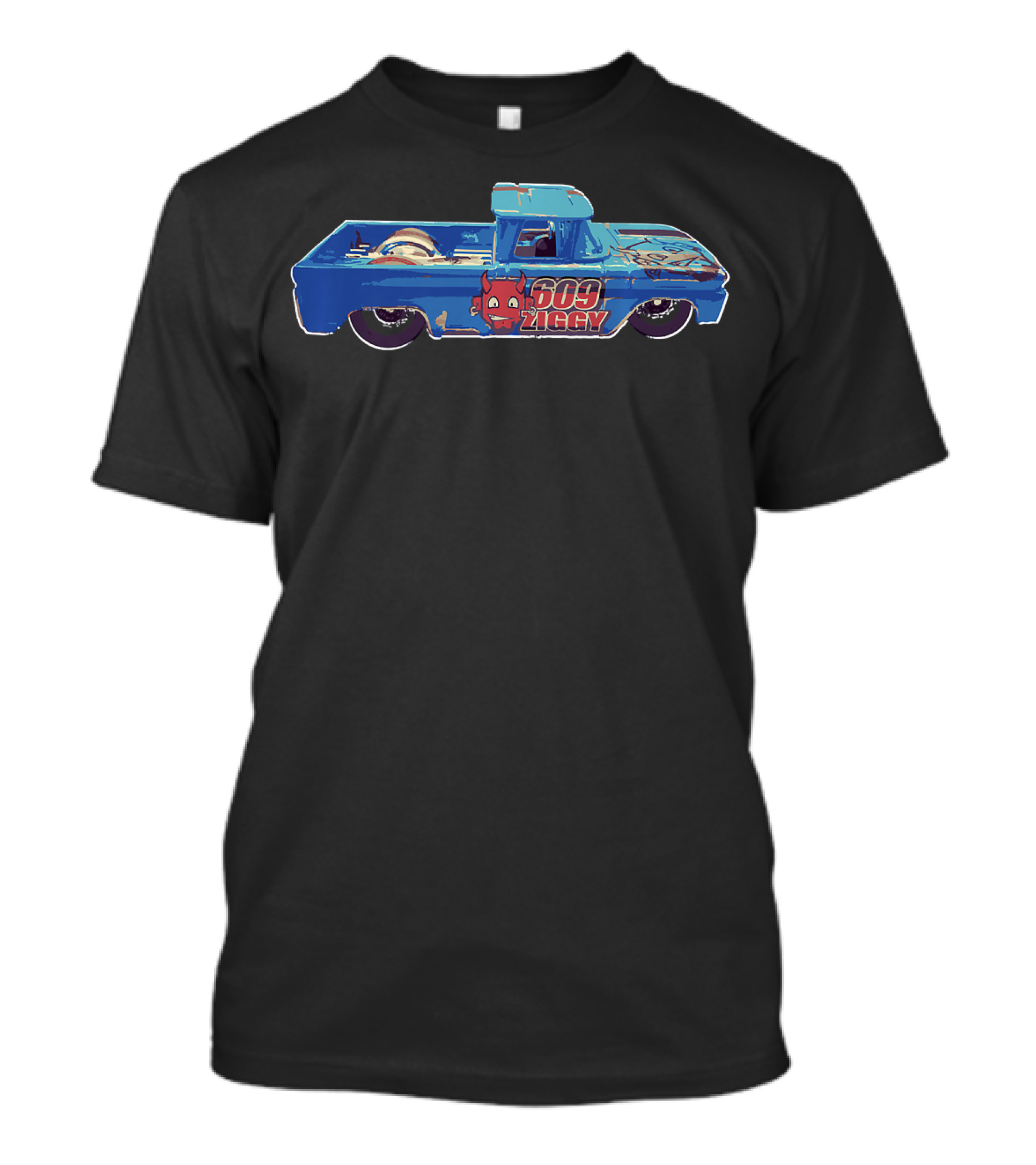 609 Ziggy New Jersey Vintage Red Devil Racer Truck T-Shirt