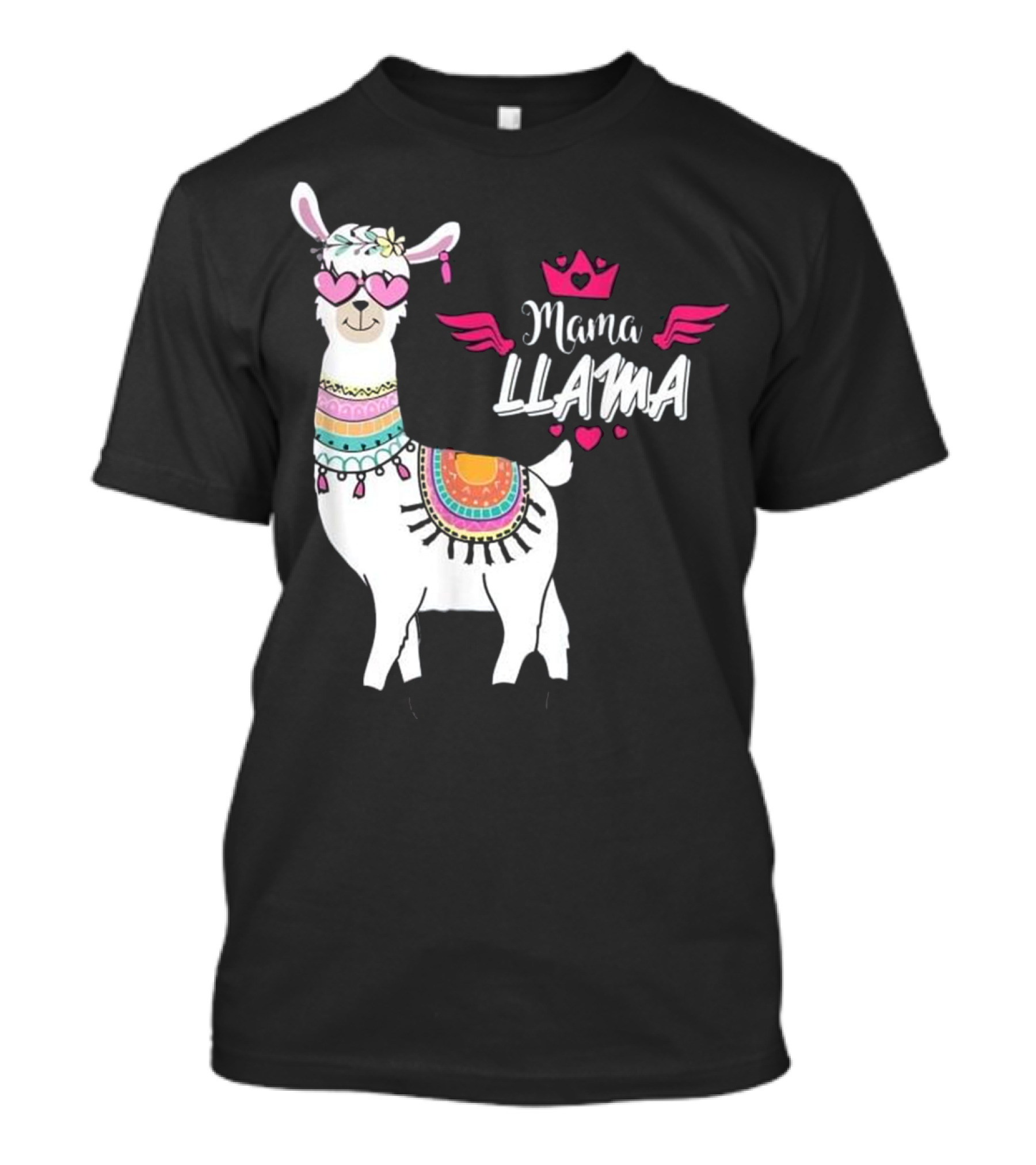 Mama LLama Pink LLama Mom LLama T-Shirt