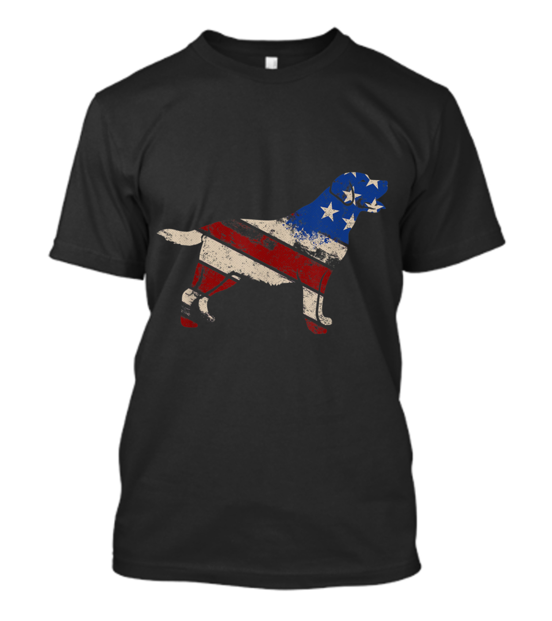 Vintage USA Flag Labrador Retriever T-Shirt