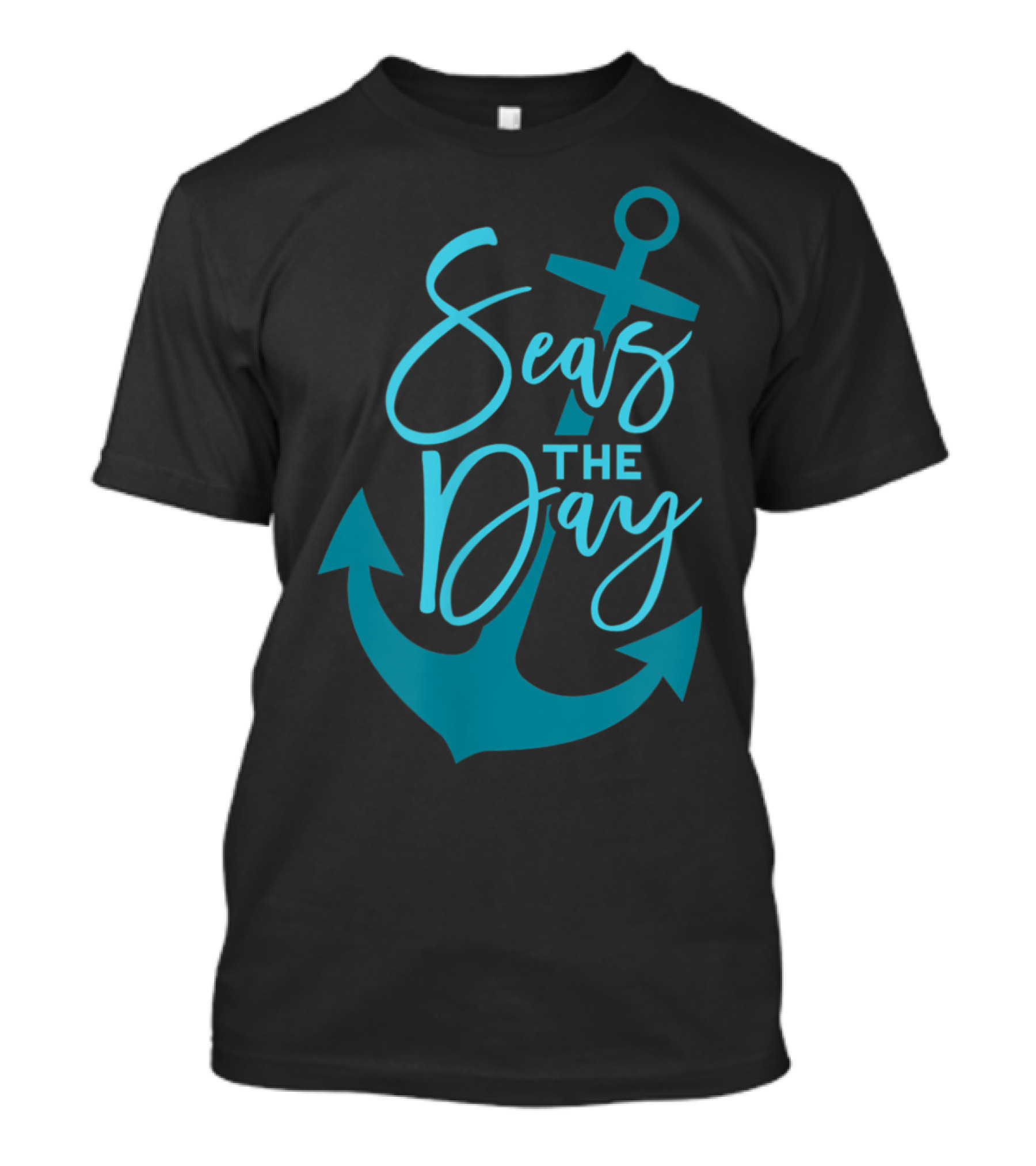 Seas The Day Anchor Cruise Vacation T-Shirt